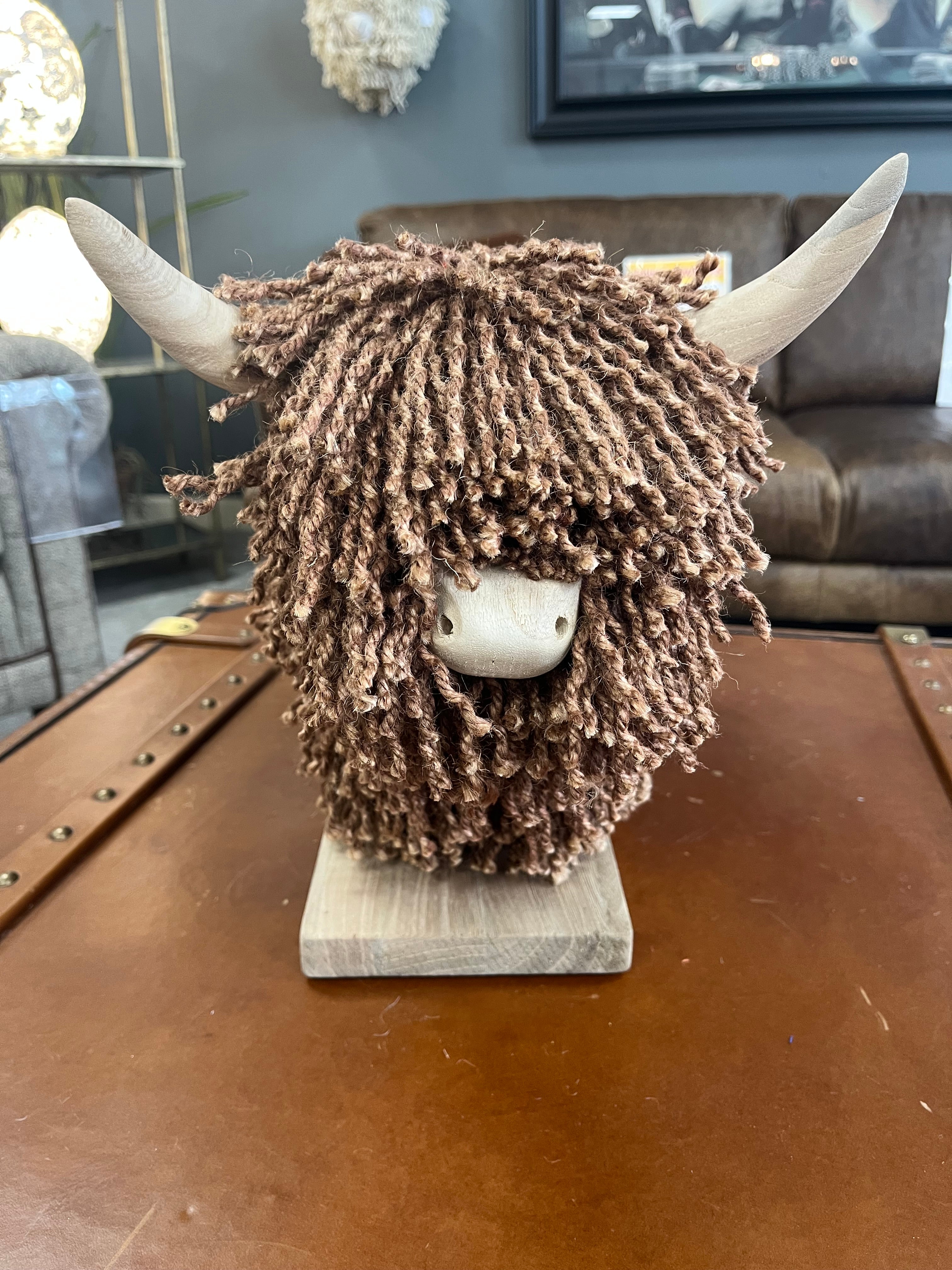 Standing Highland Cow Brown