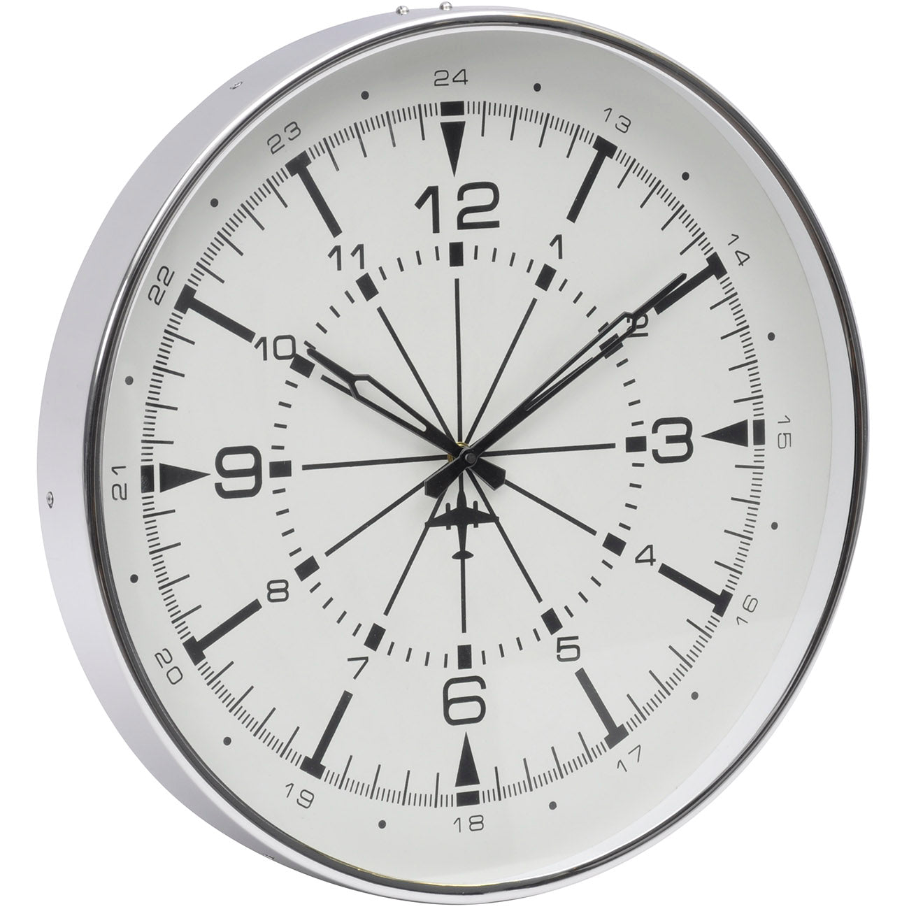 Nickel Aviator Wall Clock
