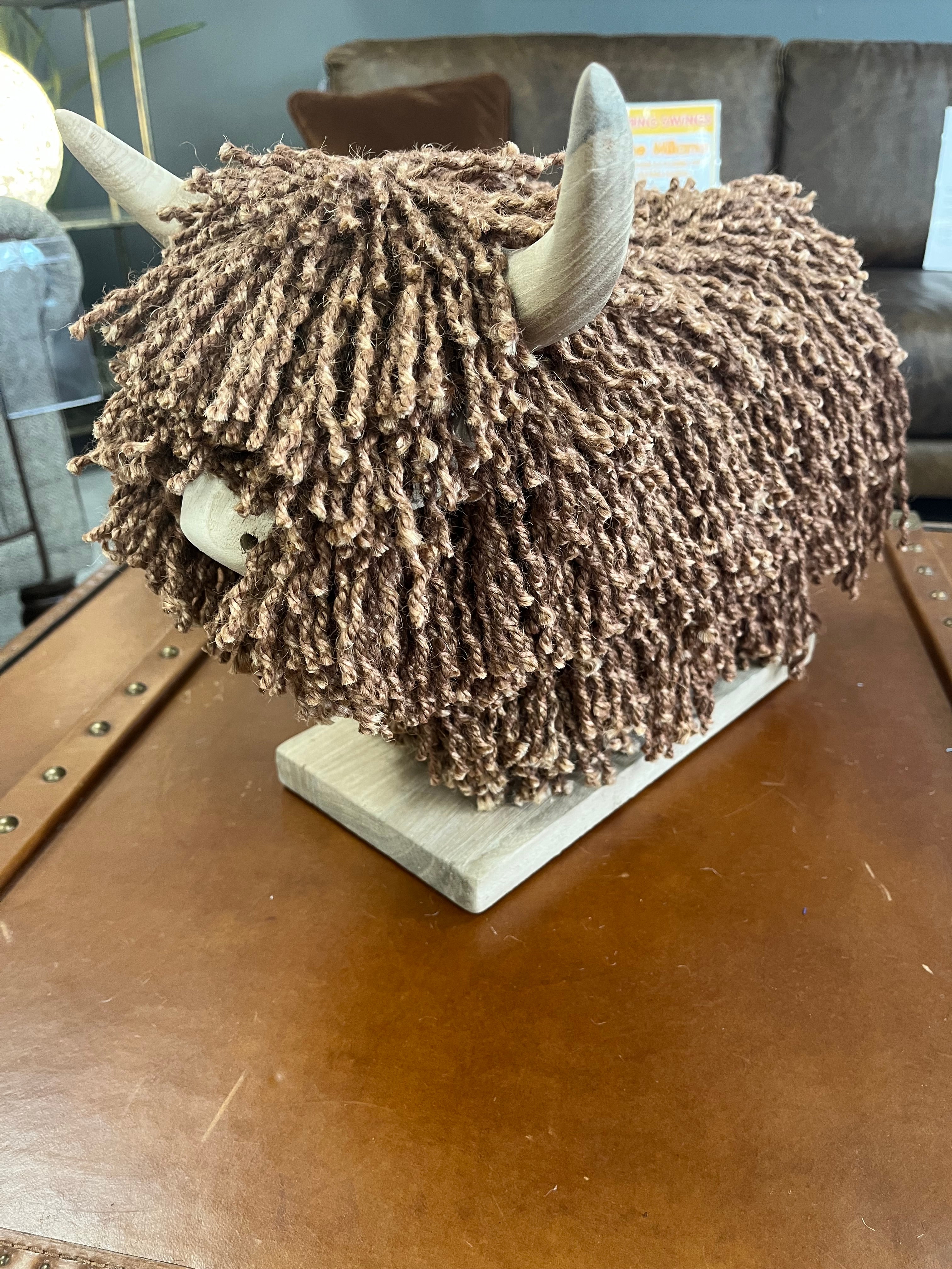 Standing Highland Cow Brown