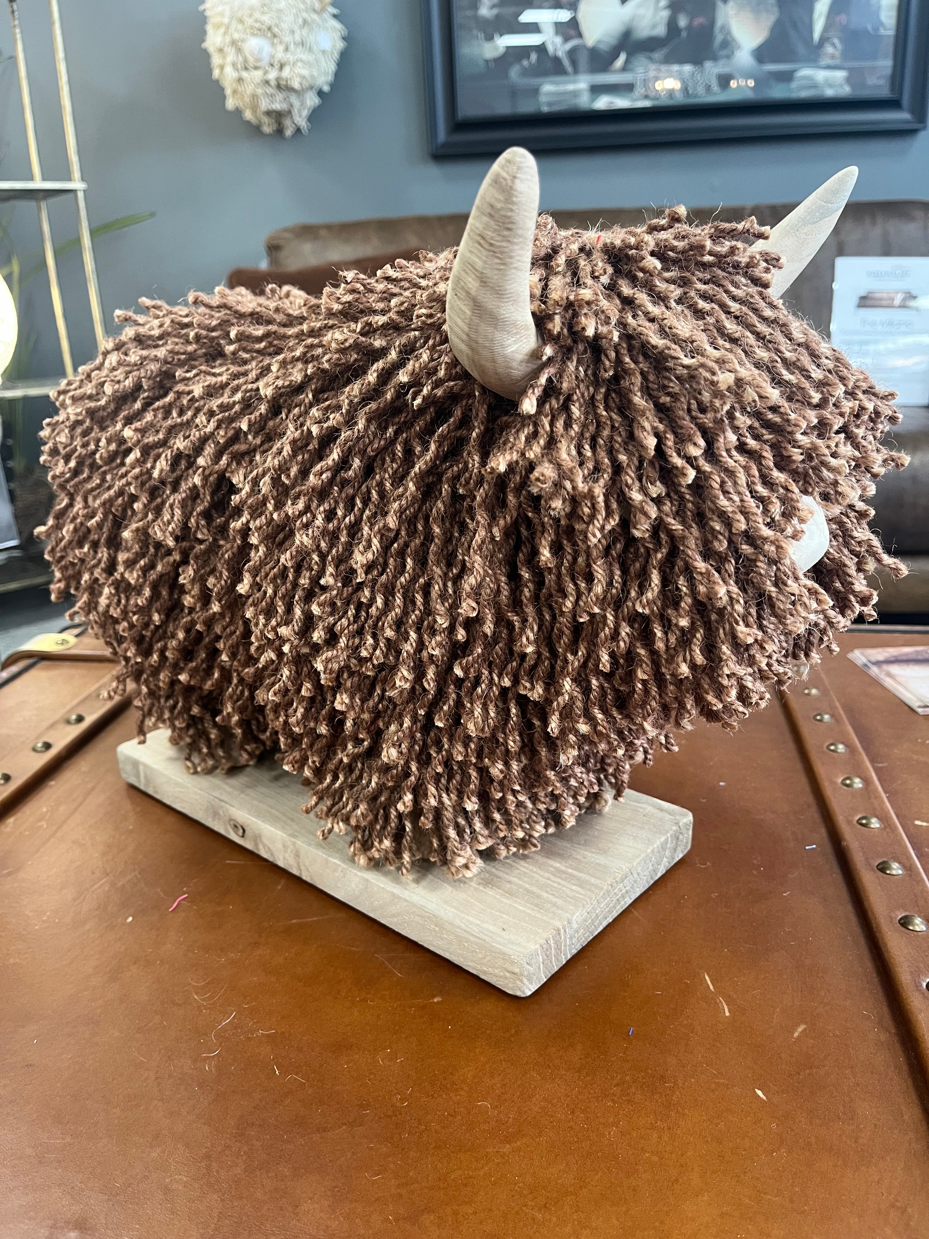 Standing Highland Cow Brown