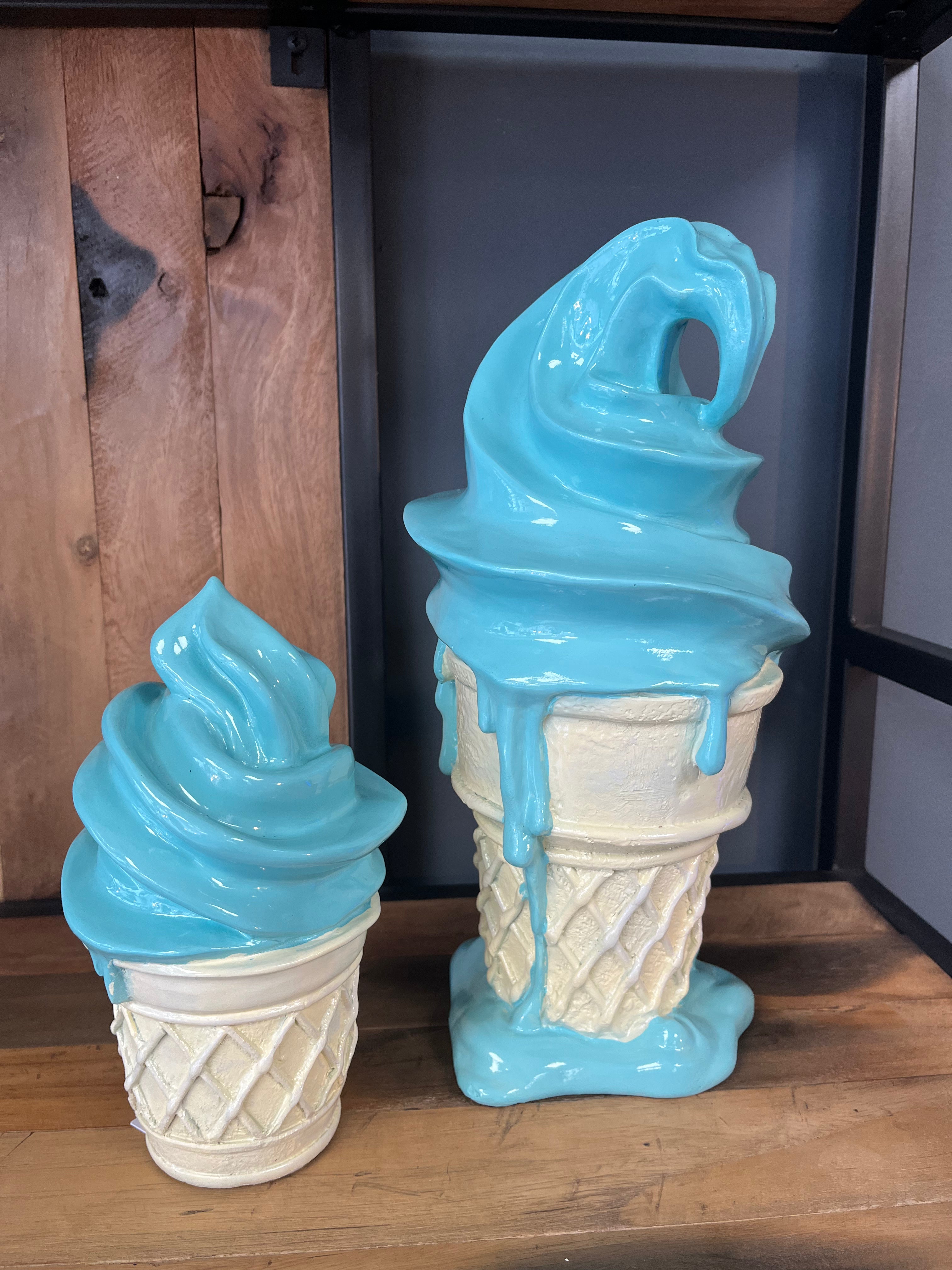 Ice Cream Cone Sculpture Large Mint