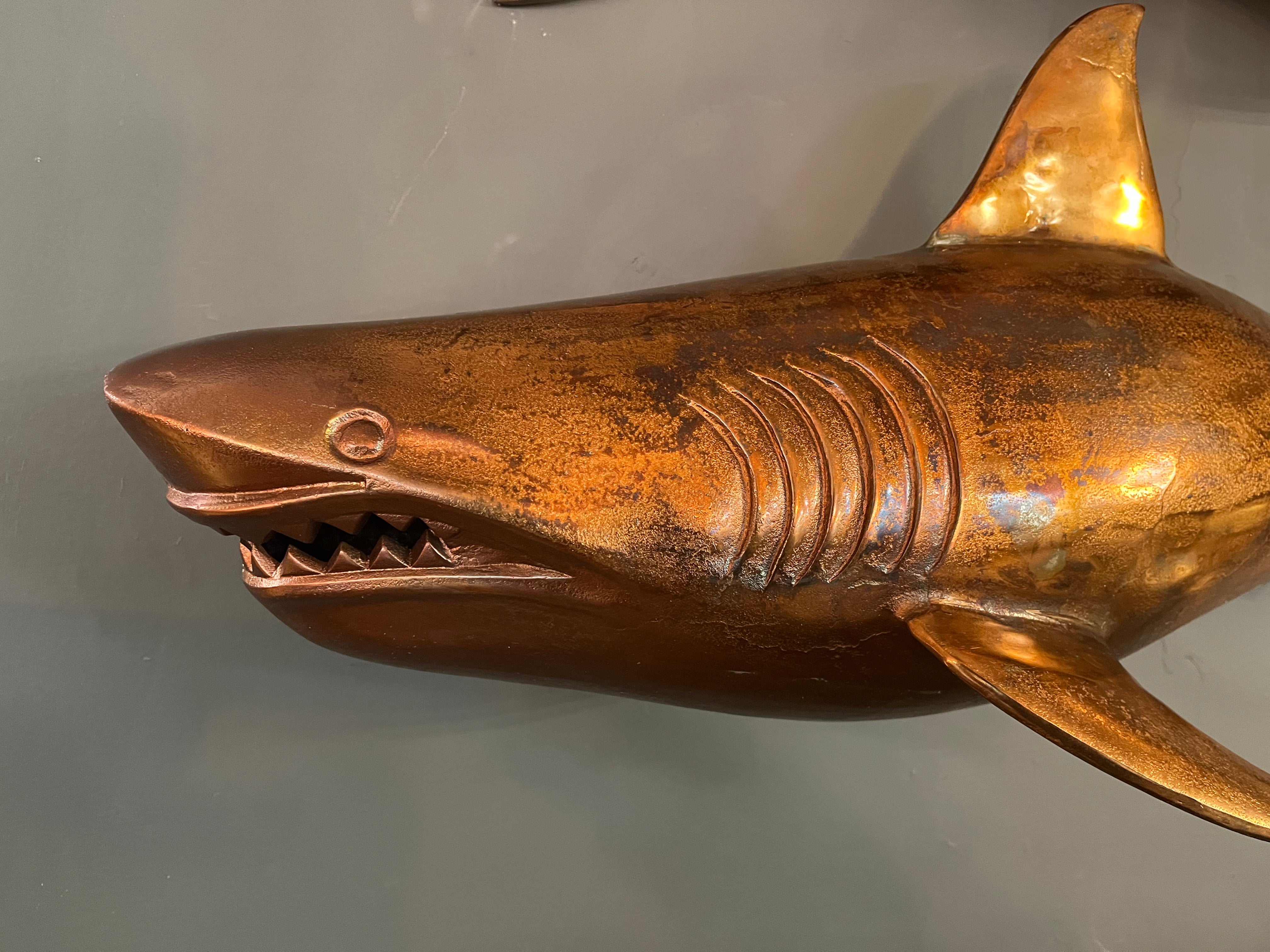 Large Pair of Wall Sharks Raw art