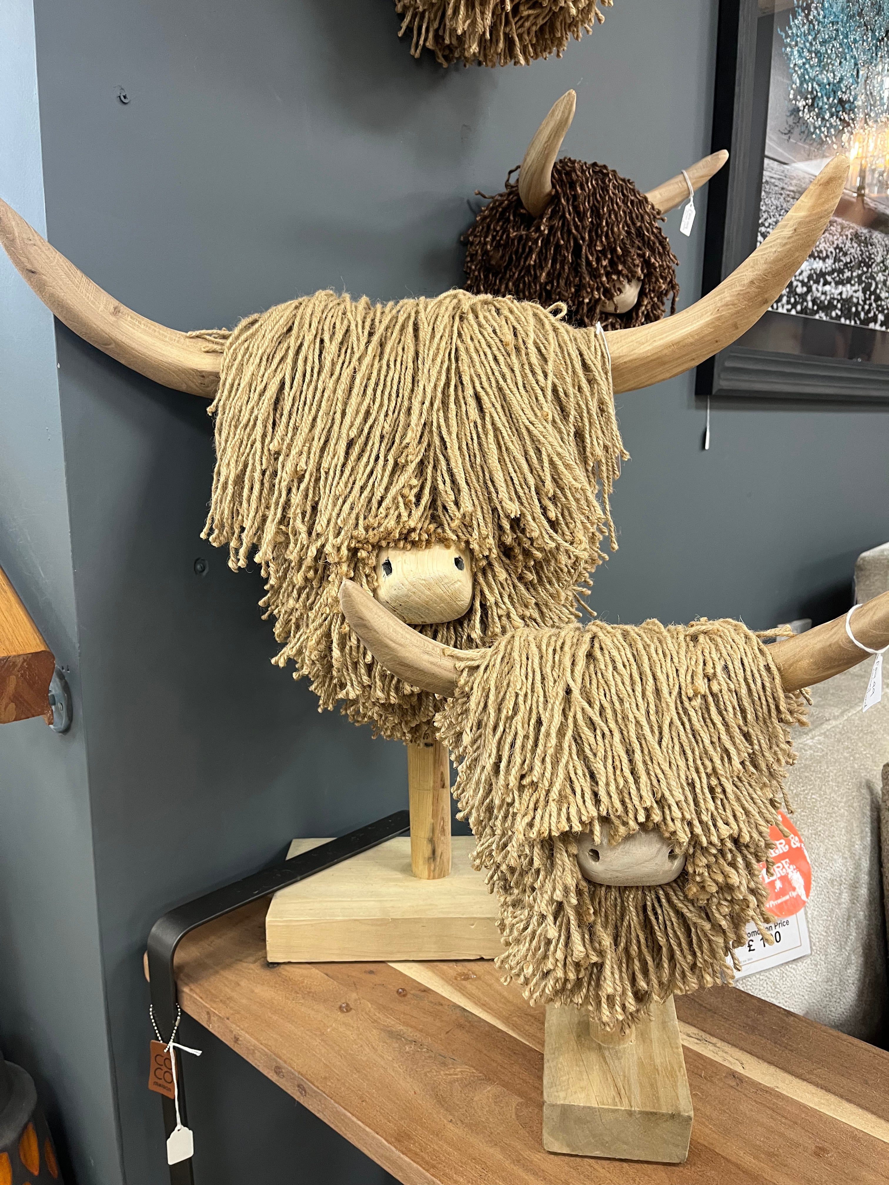 Large Highland Cow Natural