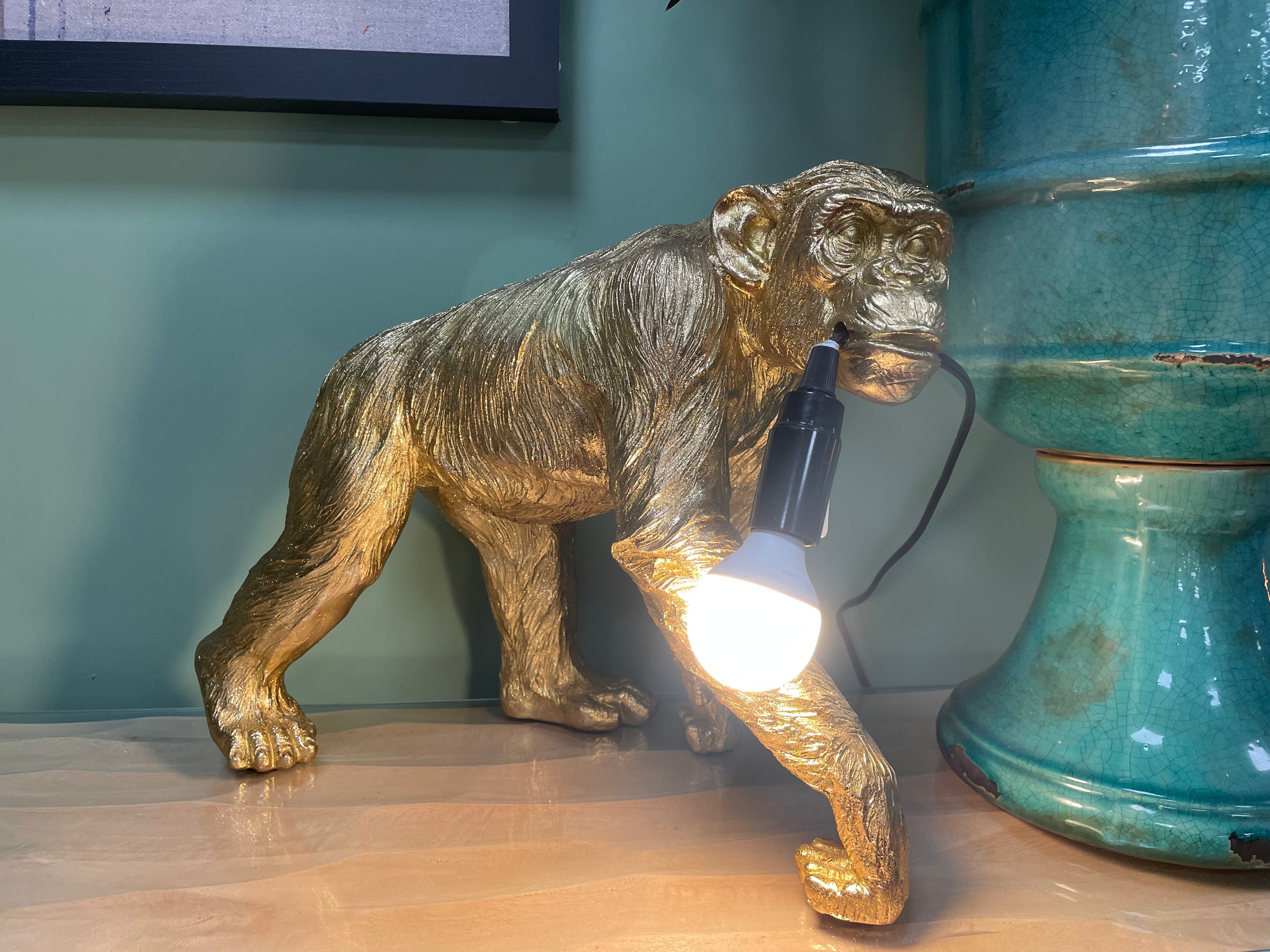 Walking Monkey Holding a Bulb