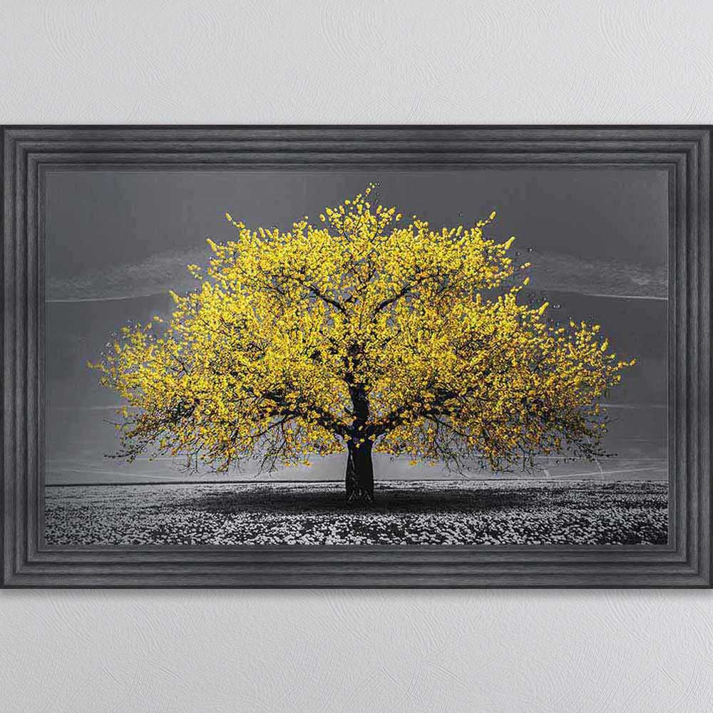 YELLOW CHERRY TREE FRAMED WALL ART