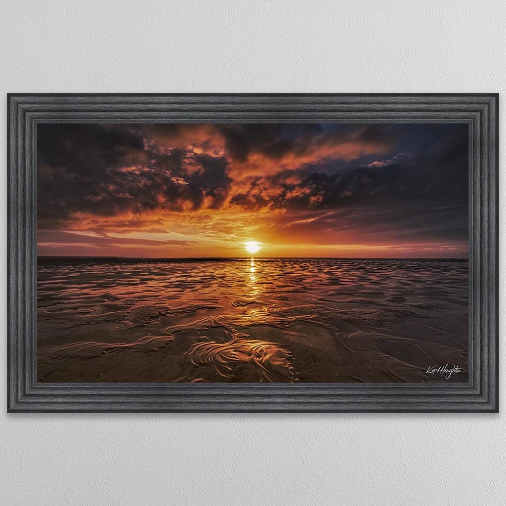 STORMY SUNSET COLOUR FRAMED WALL ART