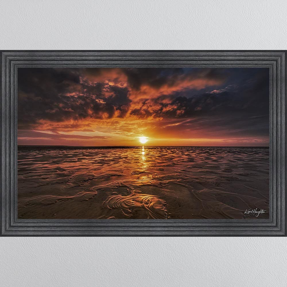STORMY SUNSET COLOUR FRAMED WALL ART