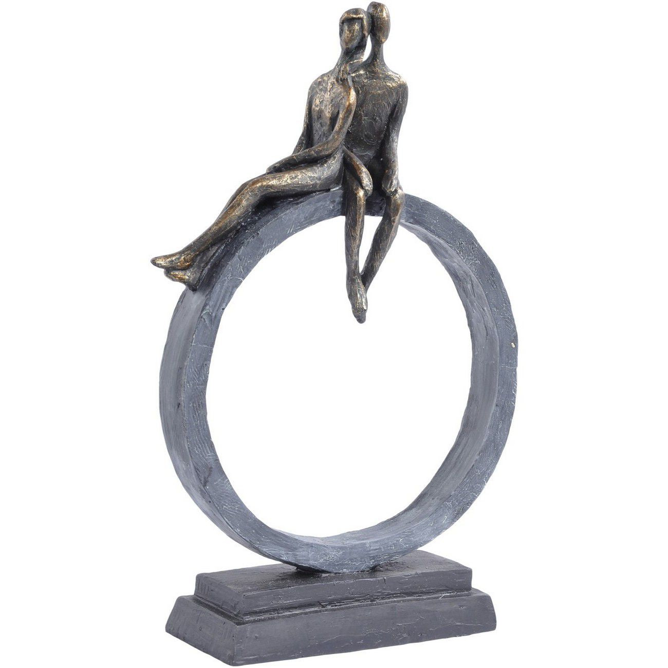 Sculpture of couple on loop base