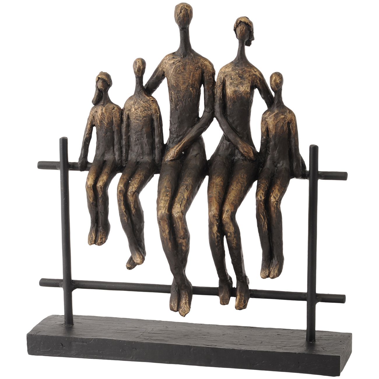 Family of 5 on bench