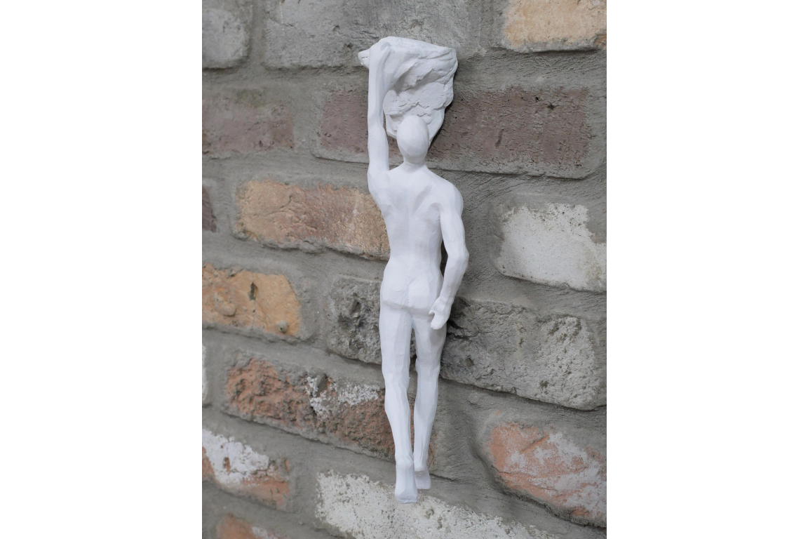 CLIMBING MEN – ROCK CLIMBER ON LEDGE (ONE HANDED) in White