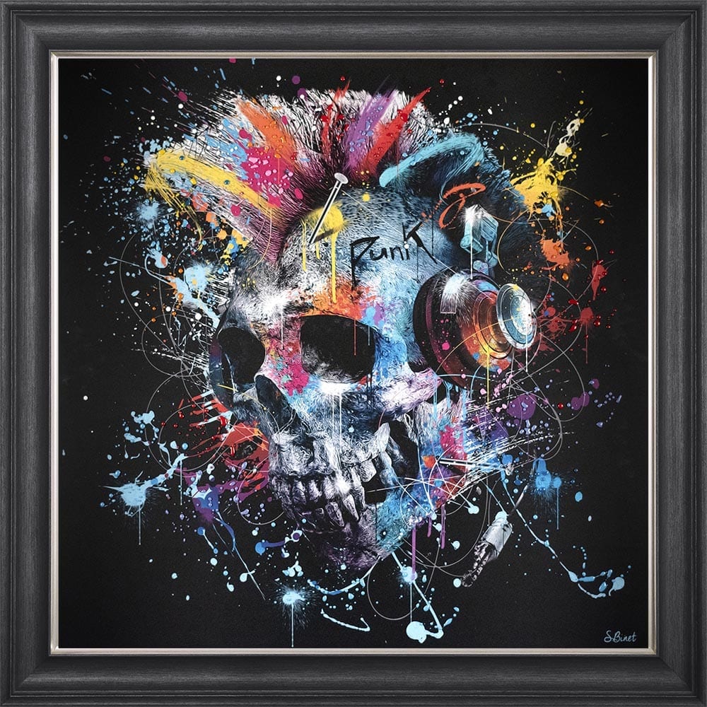 COLOUR SKULL FRAMED WALL ART