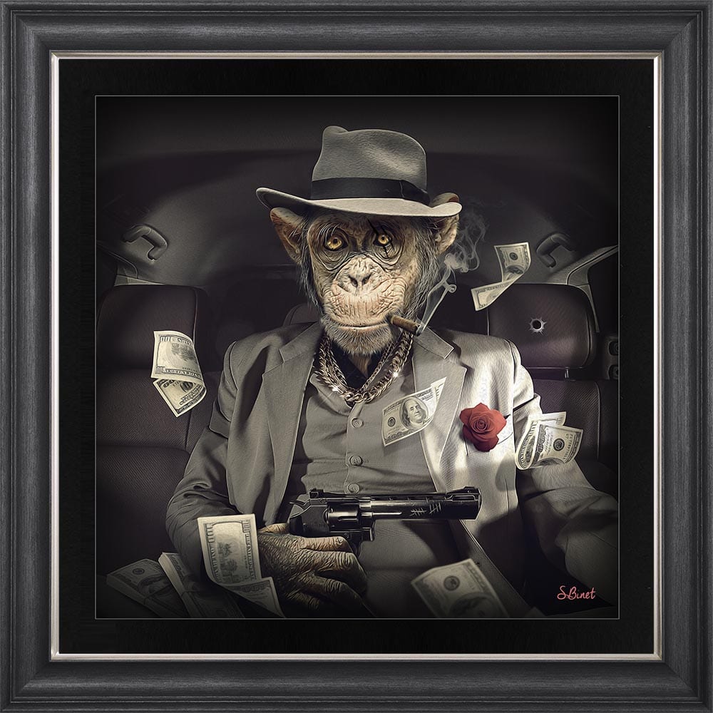 MAFIA MONKEY FRAMED WALL ART