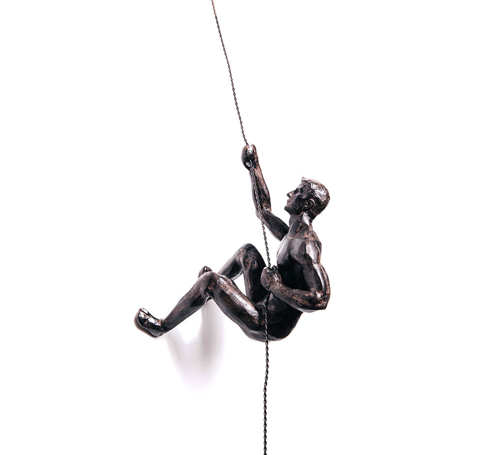 CLIMBING MEN DUO – BRONZE COLOUR SCULPTURES