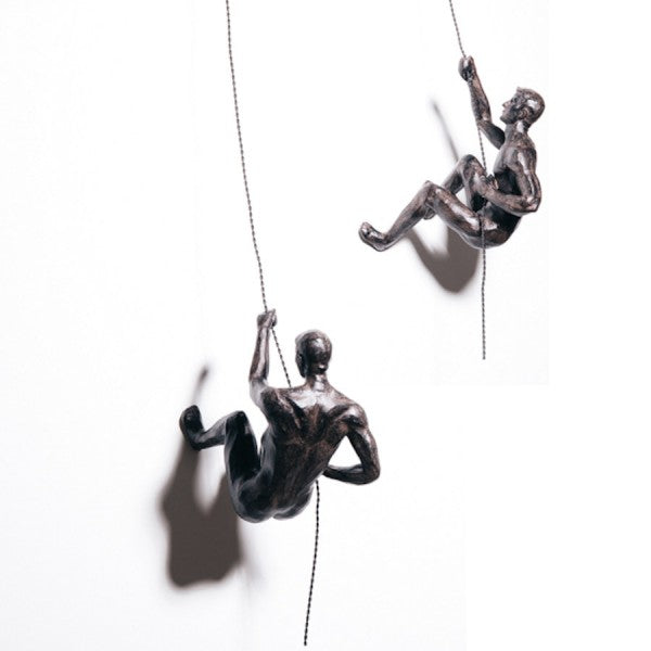 CLIMBING MEN DUO – BRONZE COLOUR SCULPTURES