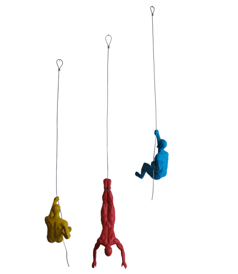 COLOURED CLIMBING MEN TRIO (SET OF 3)