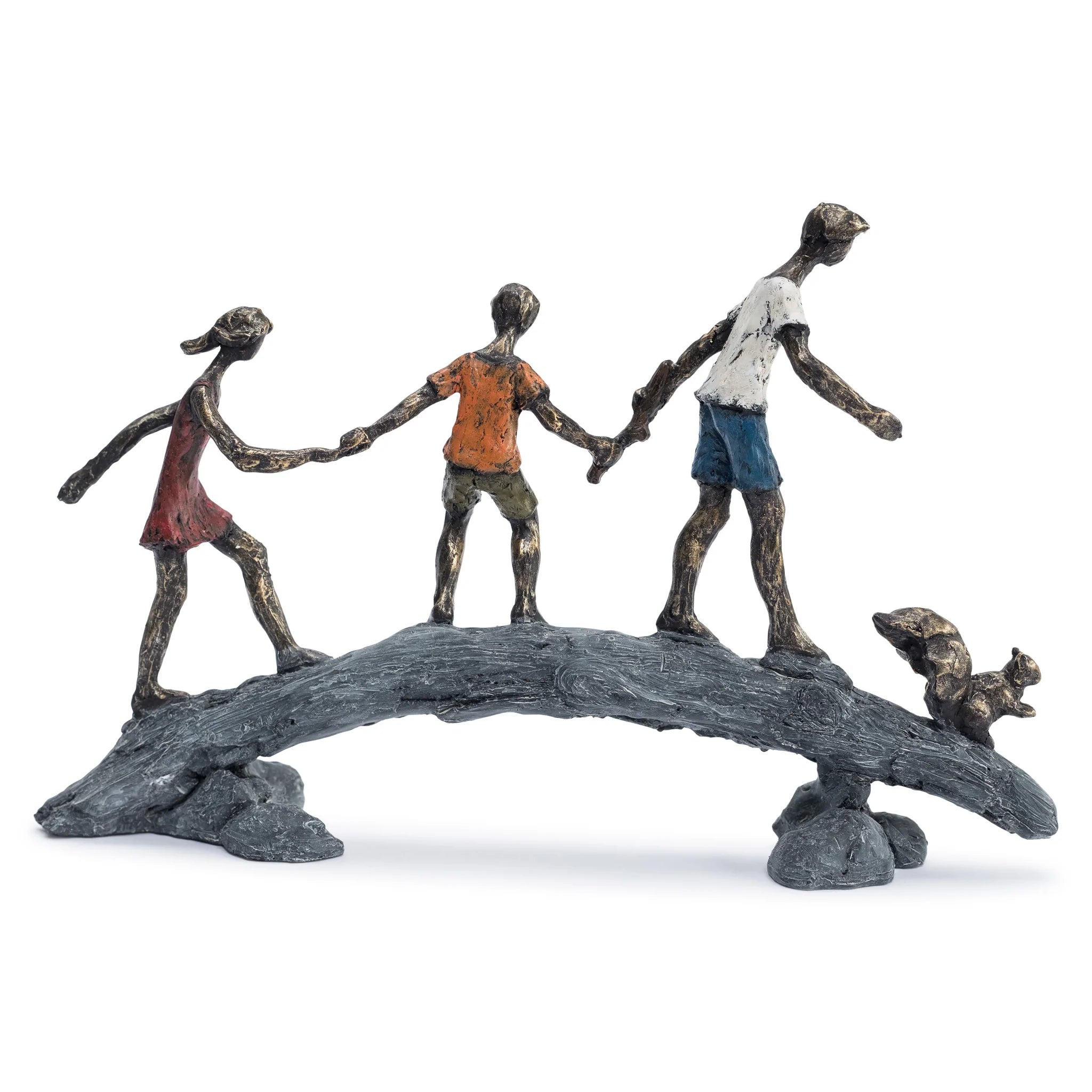Children playing on bridge