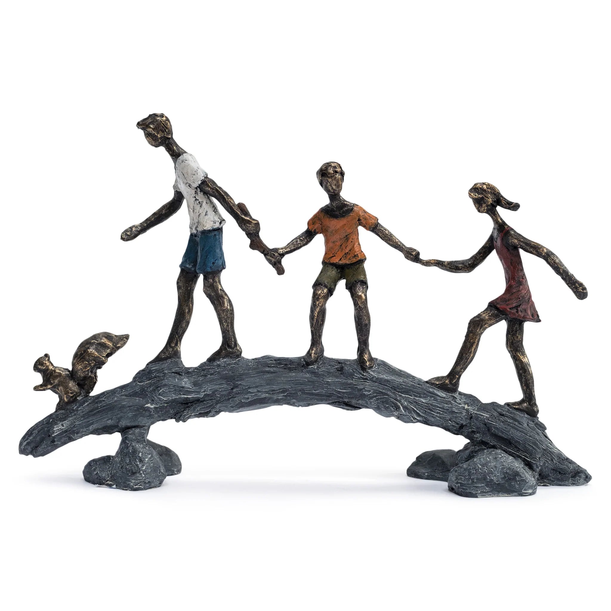 Children playing on bridge