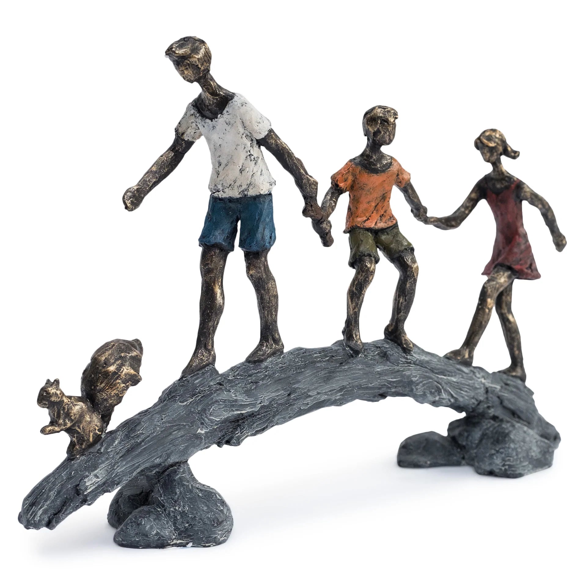 Children playing on bridge