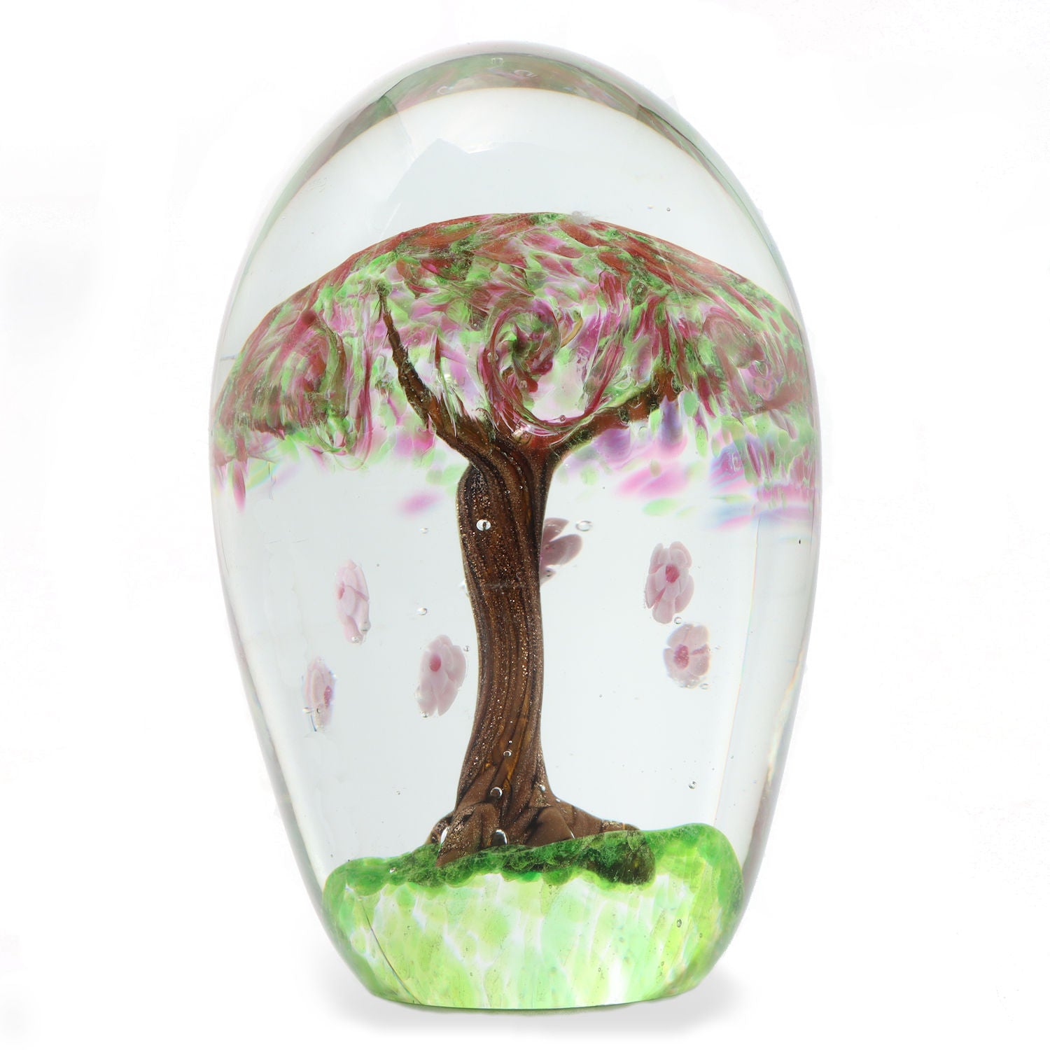 GREEN TREE GLASS PAPERWEIGHT