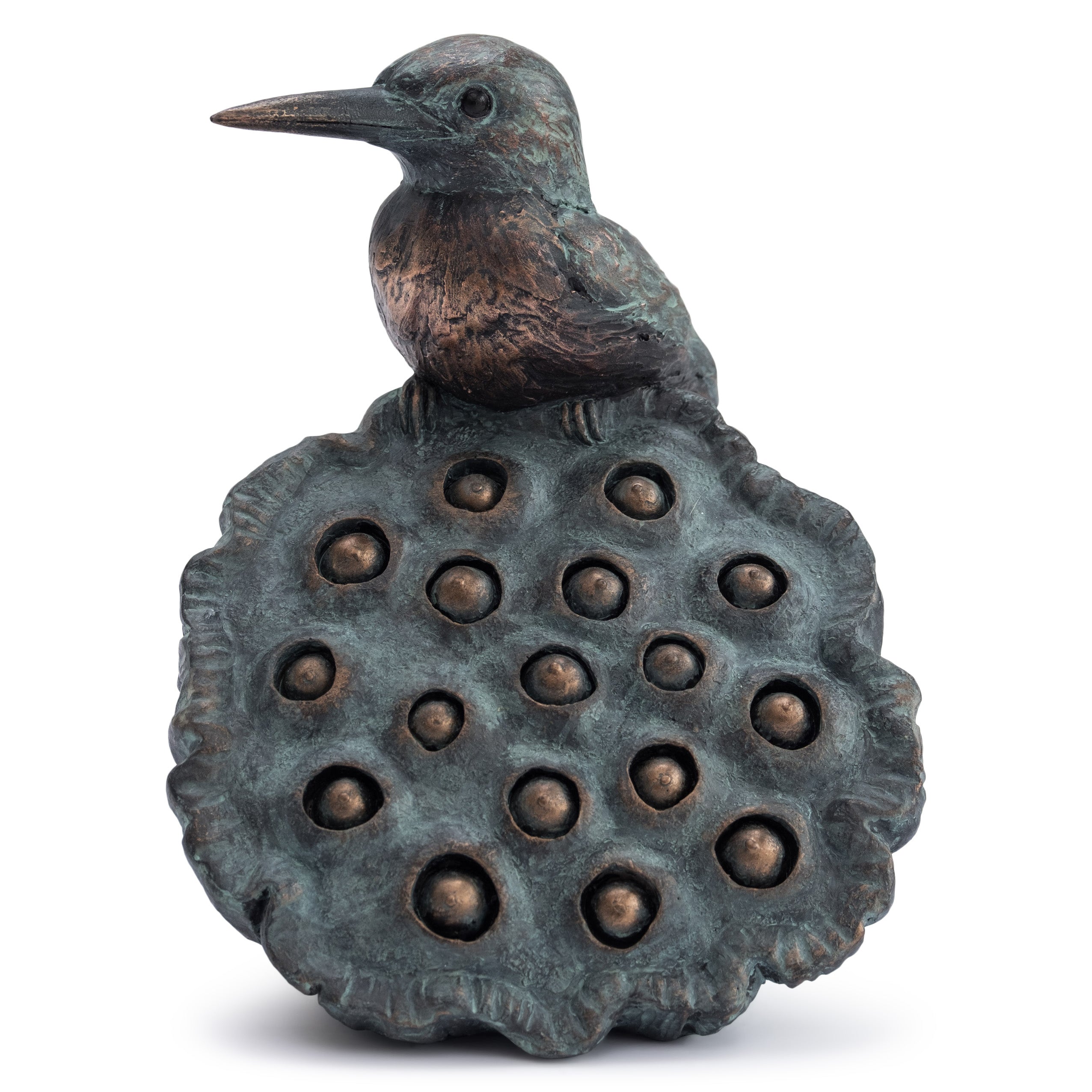 KINGFISHER ON LOTUS FLOWER