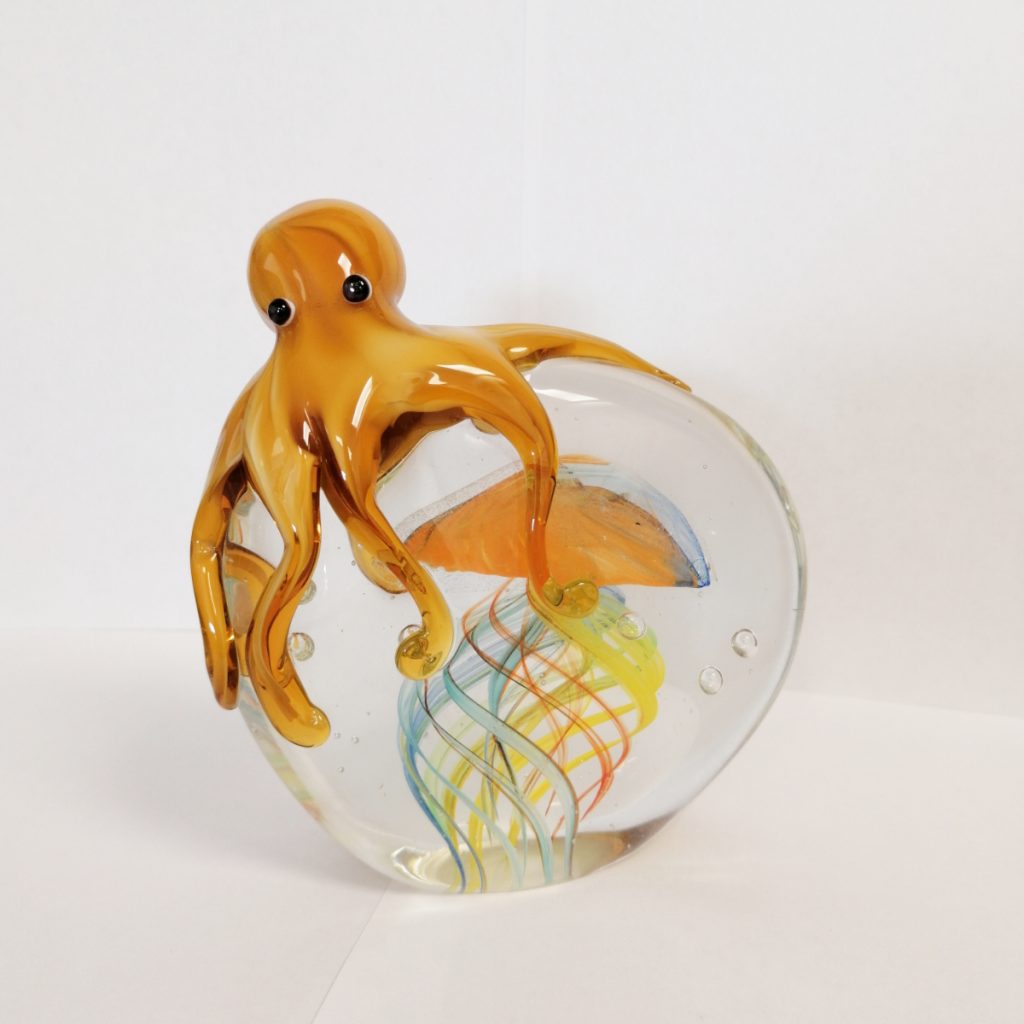 TWIN OCTOPUS PAPERWEIGHT