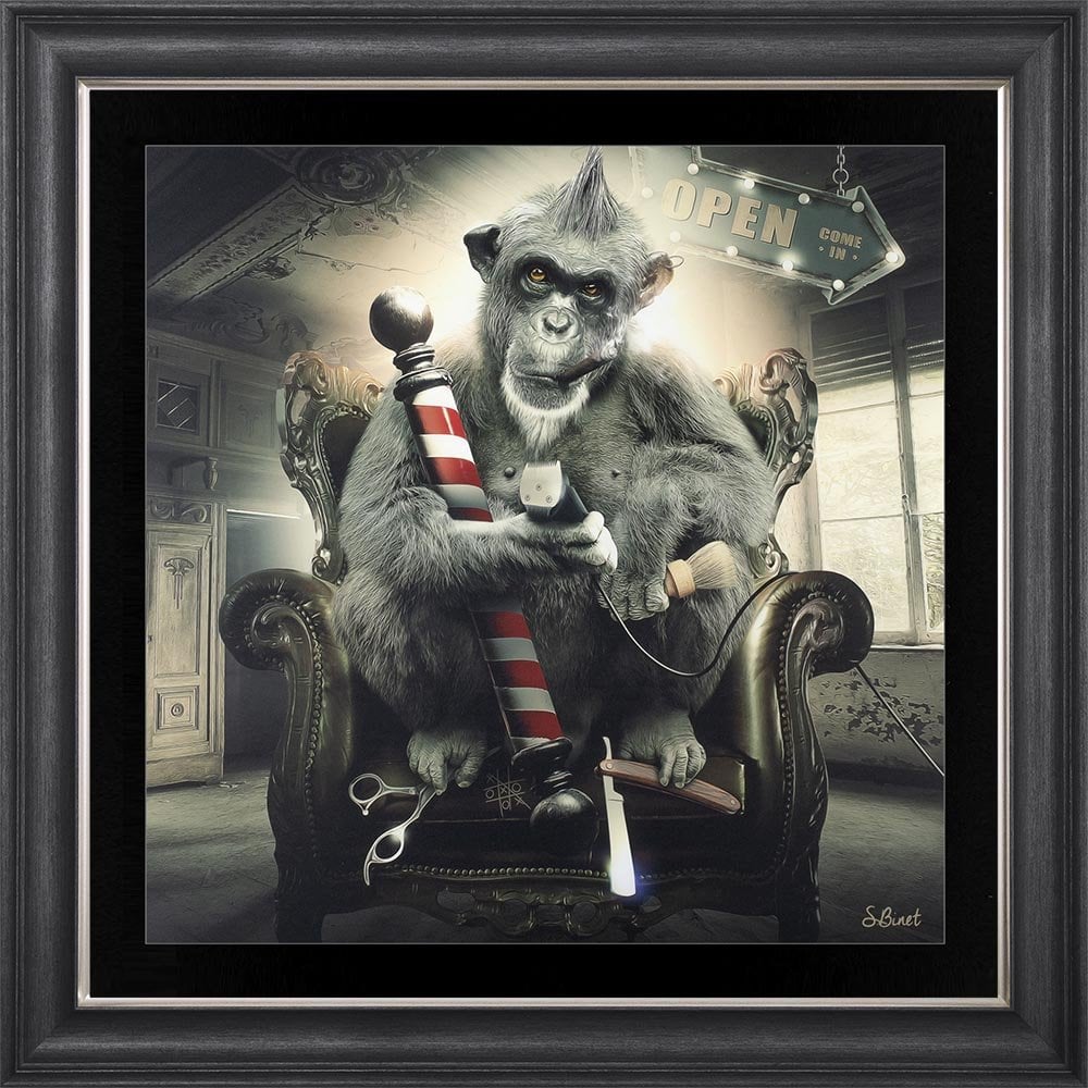 BARBER SHOP FRAMED WALL ART