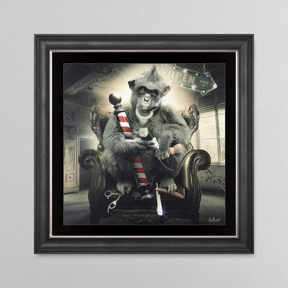 BARBER SHOP FRAMED WALL ART
