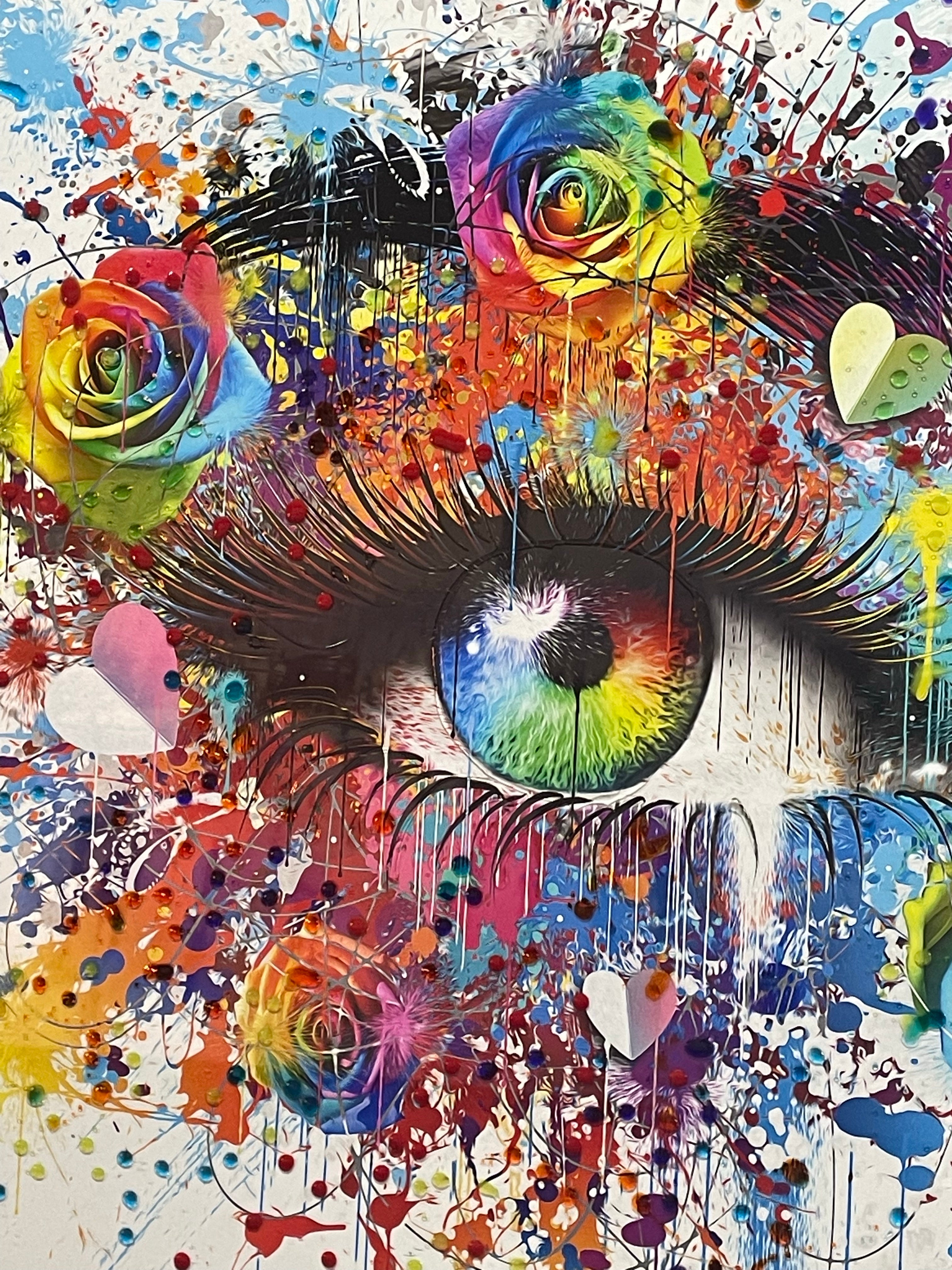Moki Womans eye (White) Liquid art