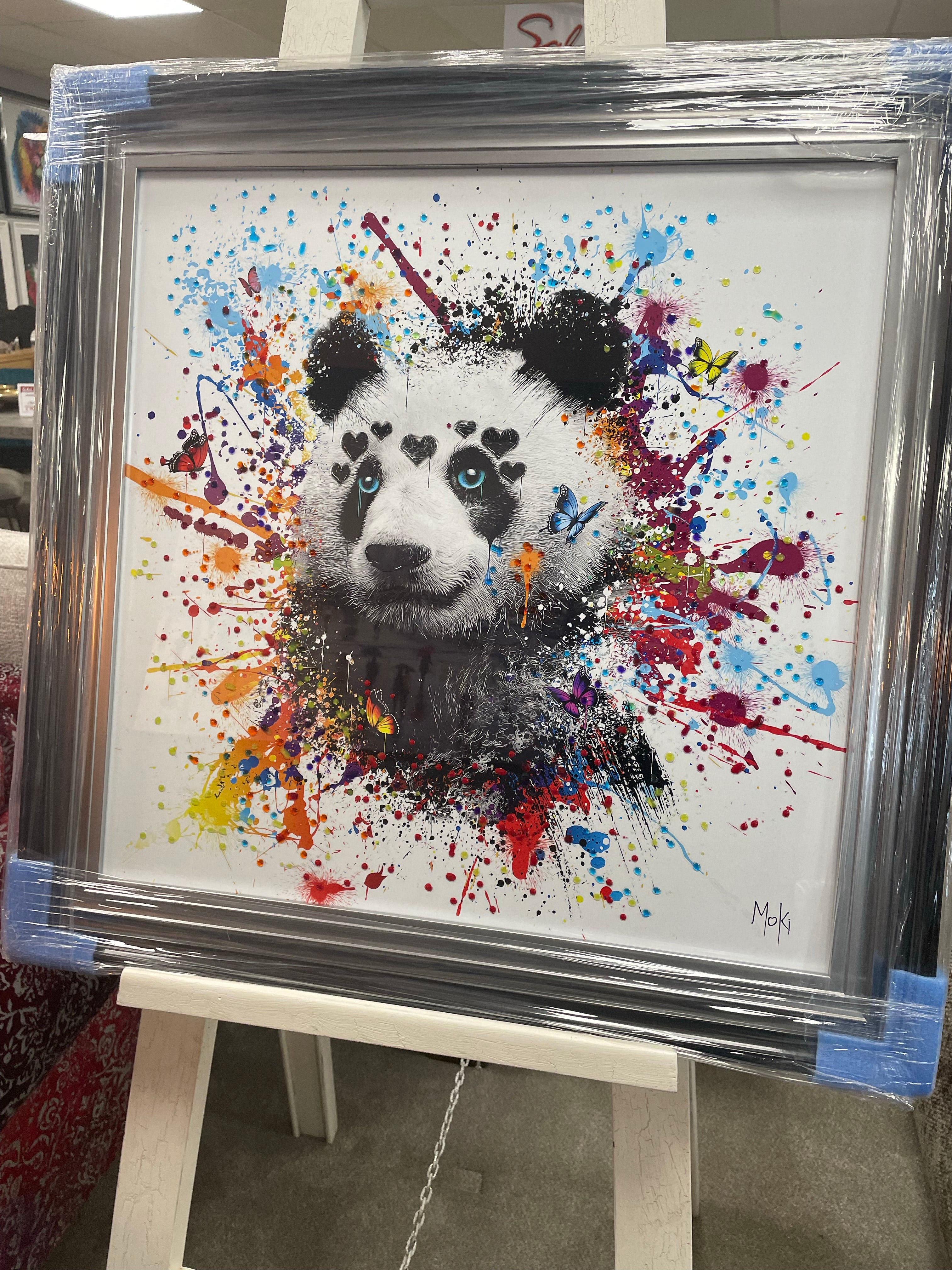 Moki Panda (white) Liquid art