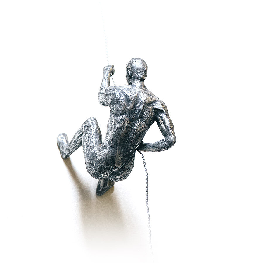 CLIMBING MEN TRIO – SILVER COLOUR WALL ART