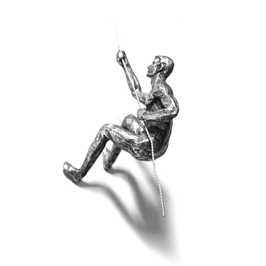 CLIMBING MEN TRIO – SILVER COLOUR WALL ART