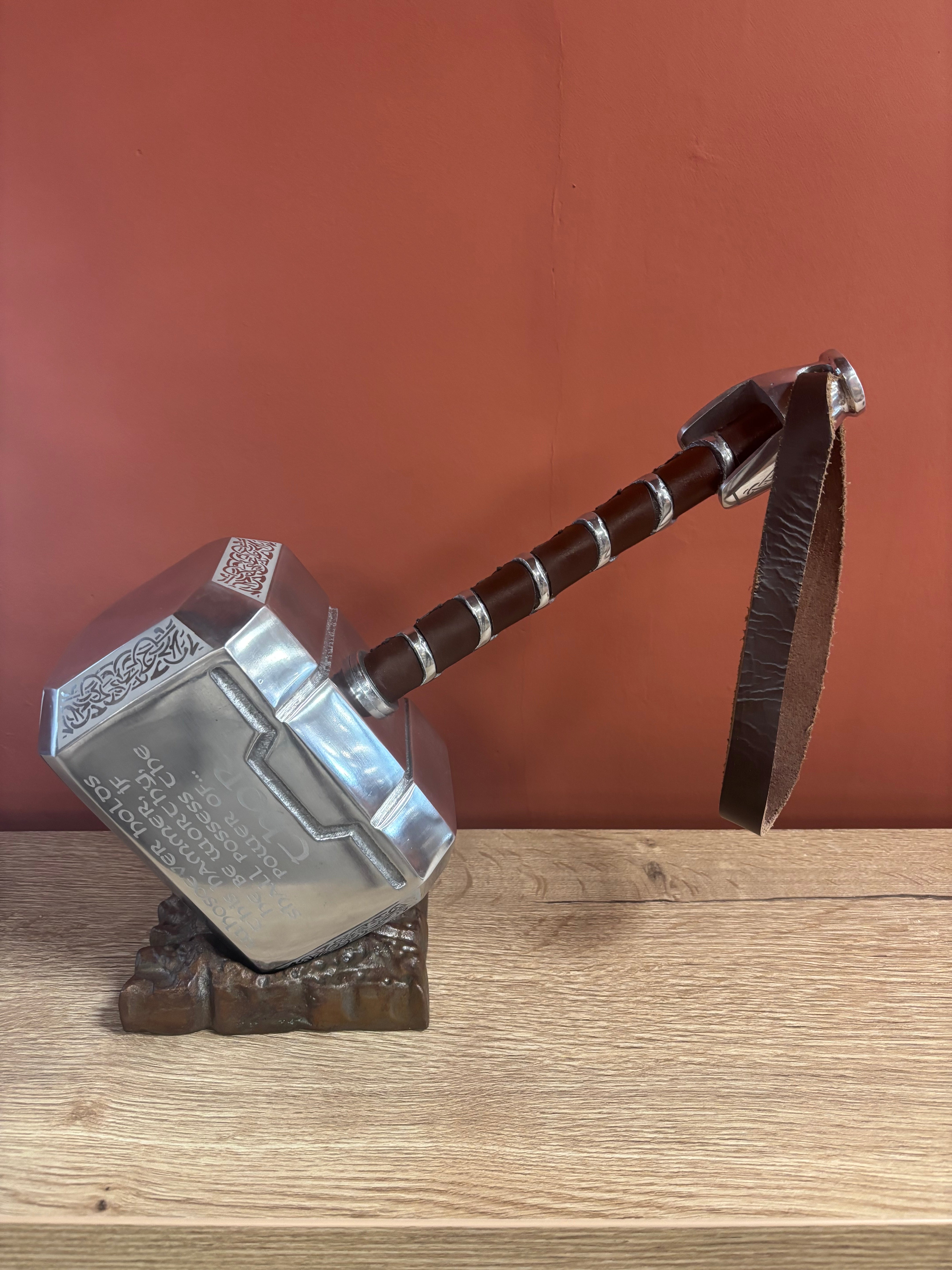 Thor Mjolnir Hammer with Base 16 Inch