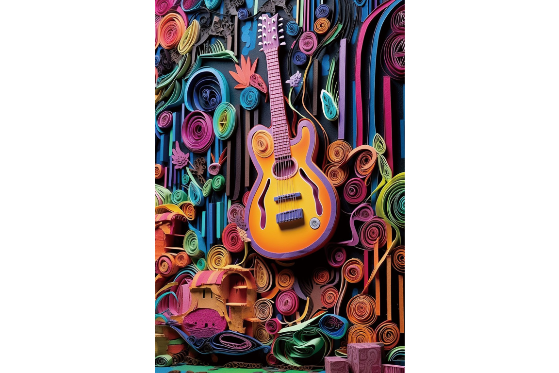 Colourful guitar