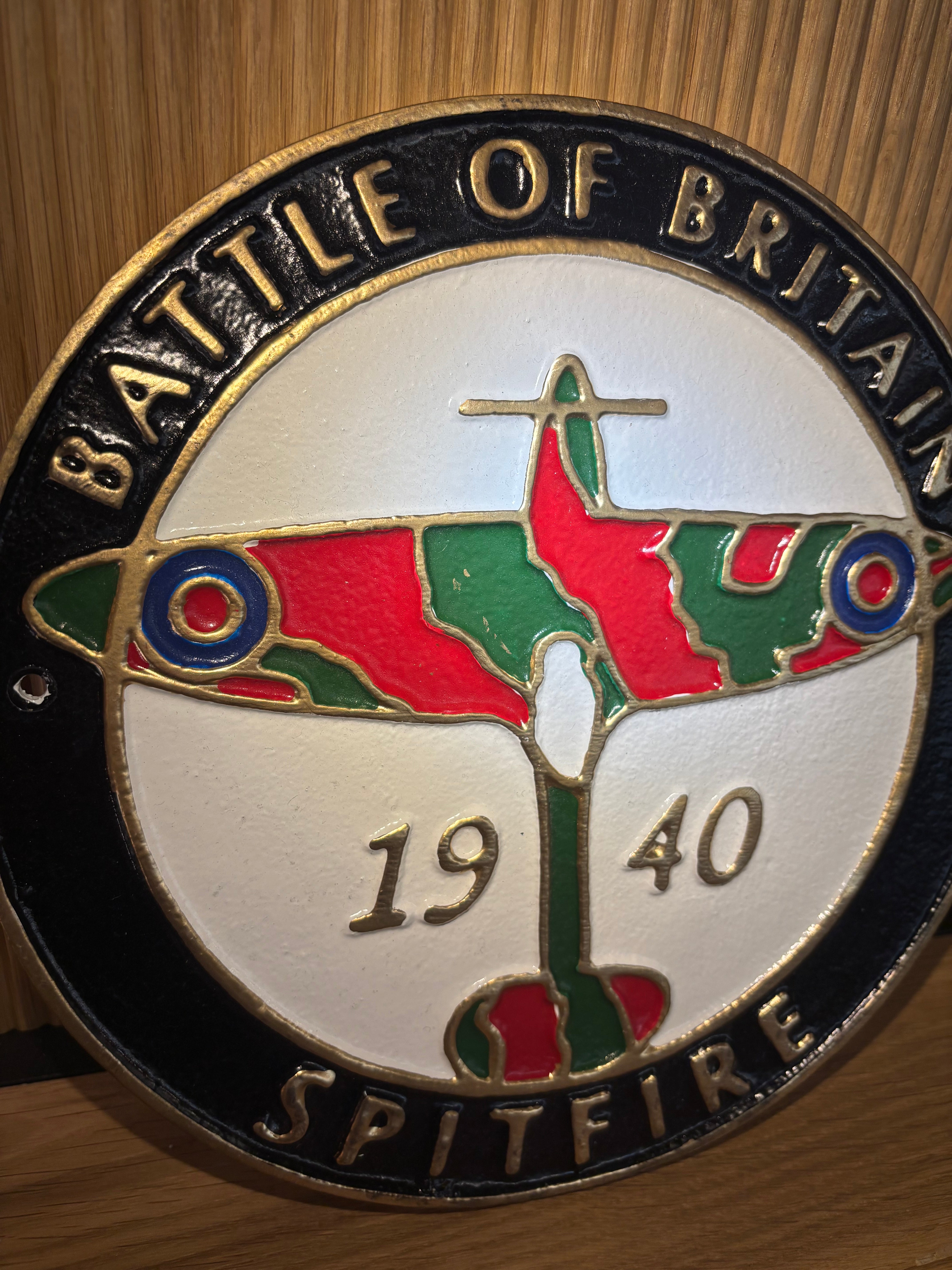 Battle of Britain Spitfire 1940 Plaque