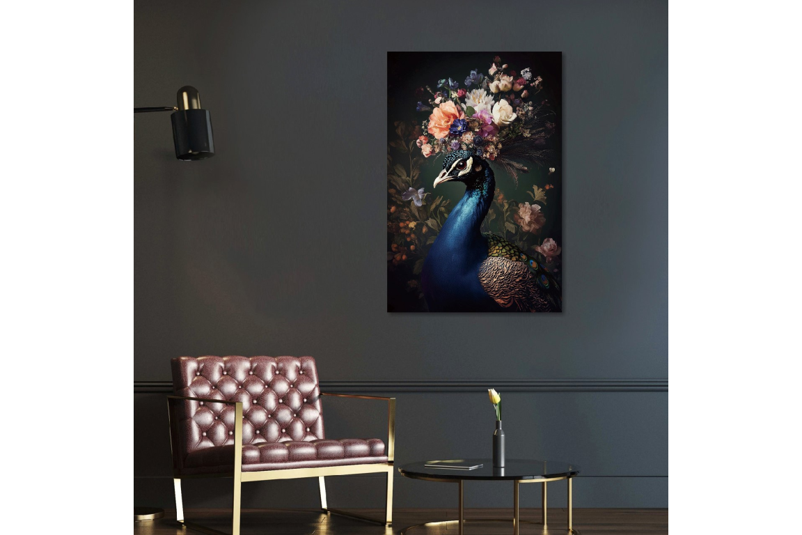 Flower Bird Wall Art