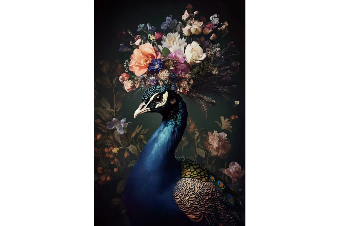 Flower Bird Wall Art