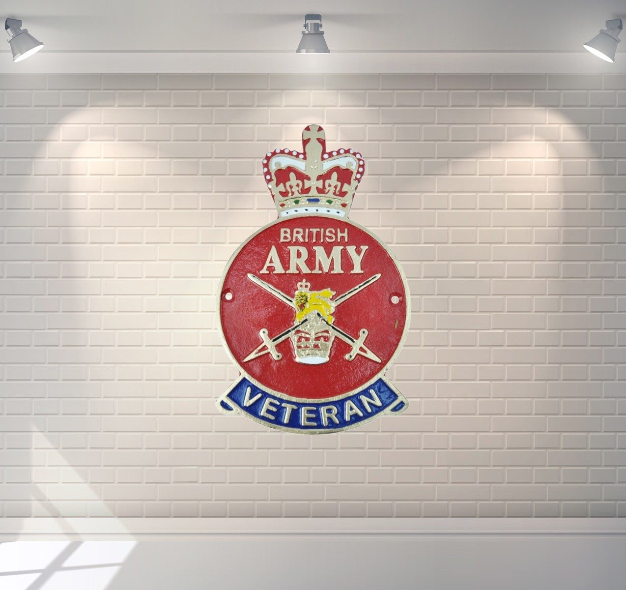 British Army Veteran Plaque Cast Aluminium