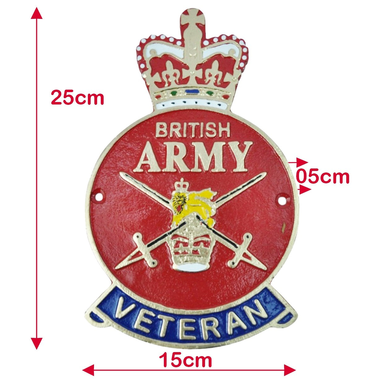 British Army Veteran Plaque Cast Aluminium