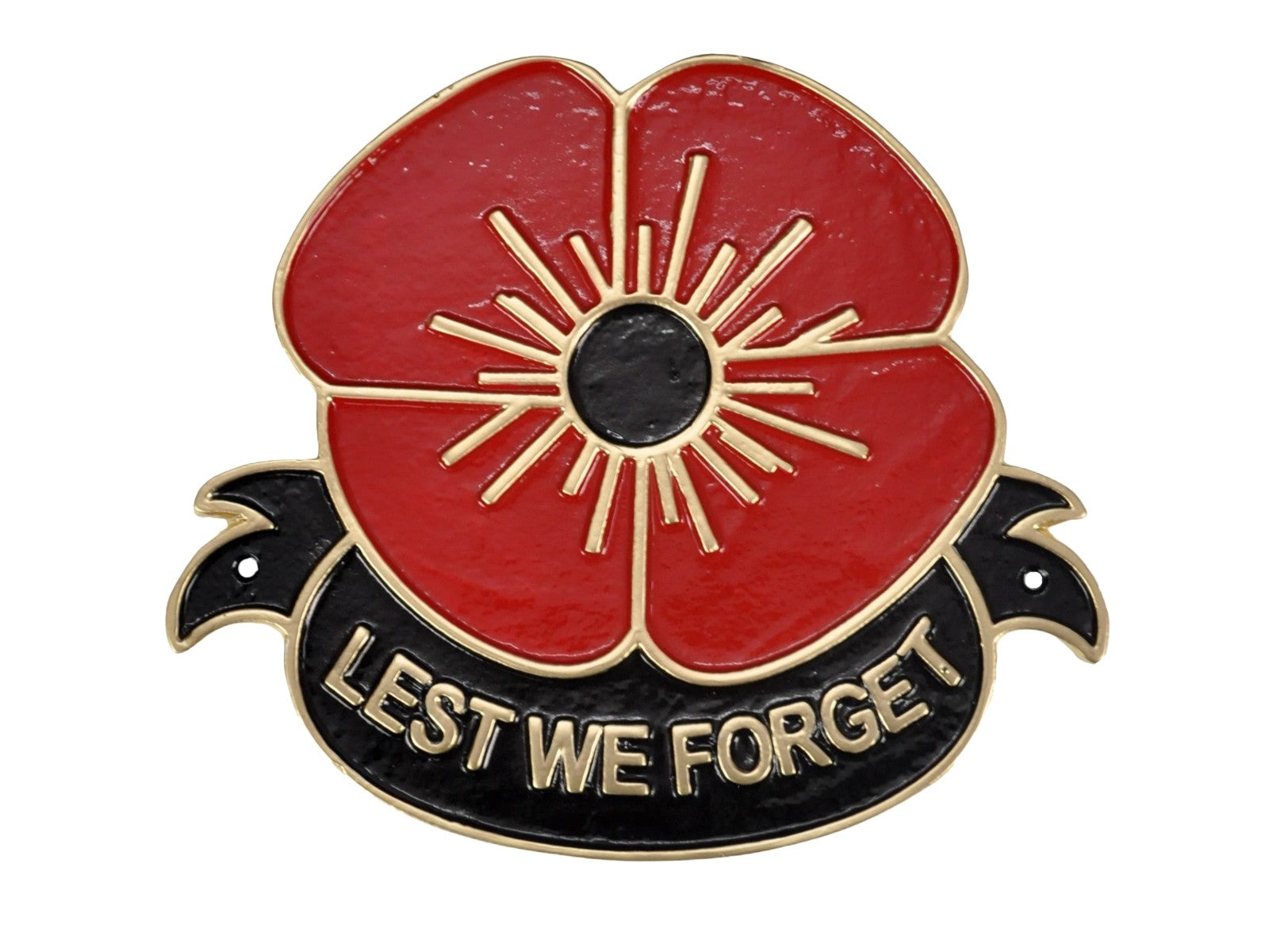 Lest We Forget Plaque Cast Aluminium