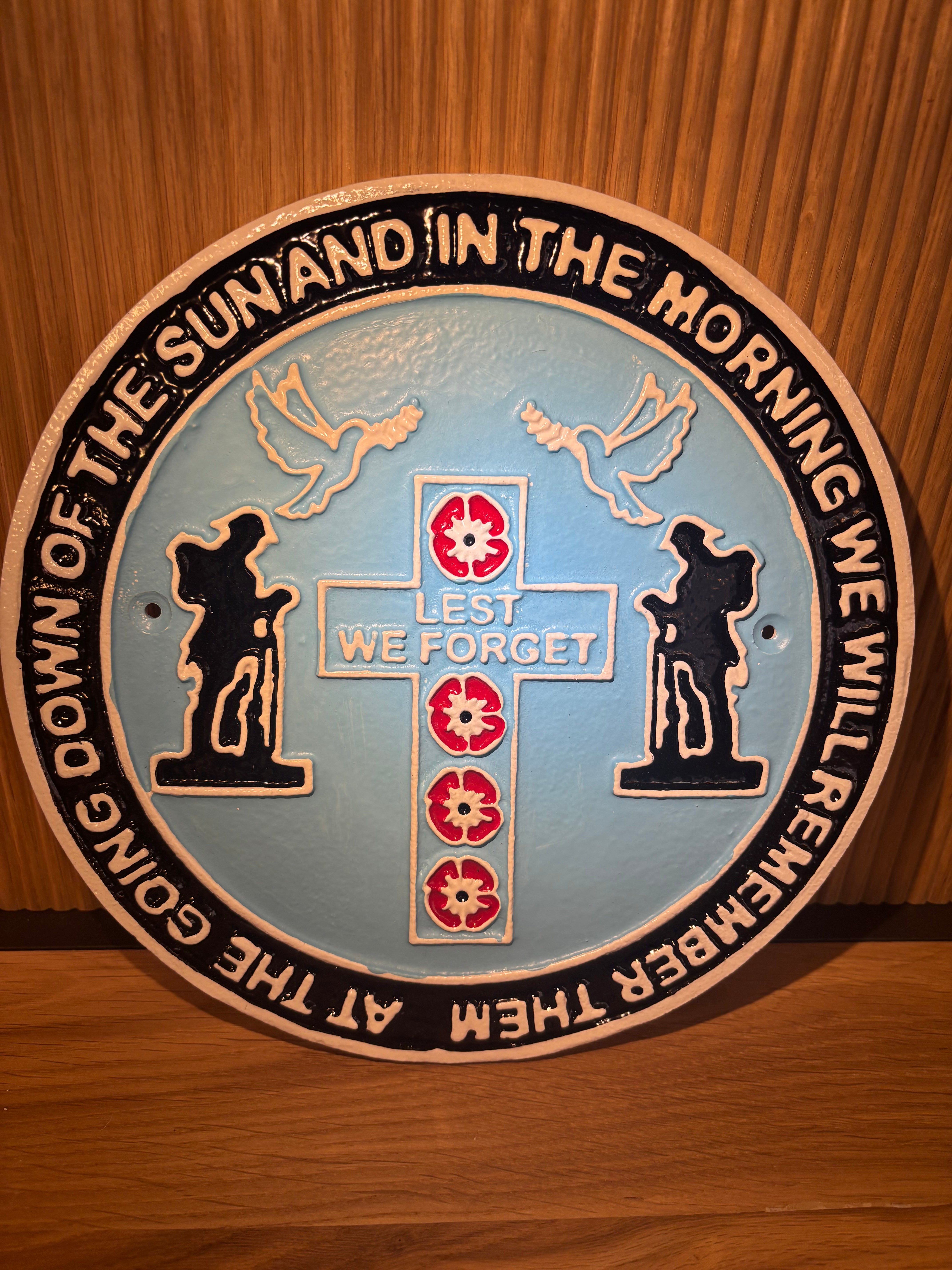 Lest We forget Plaque