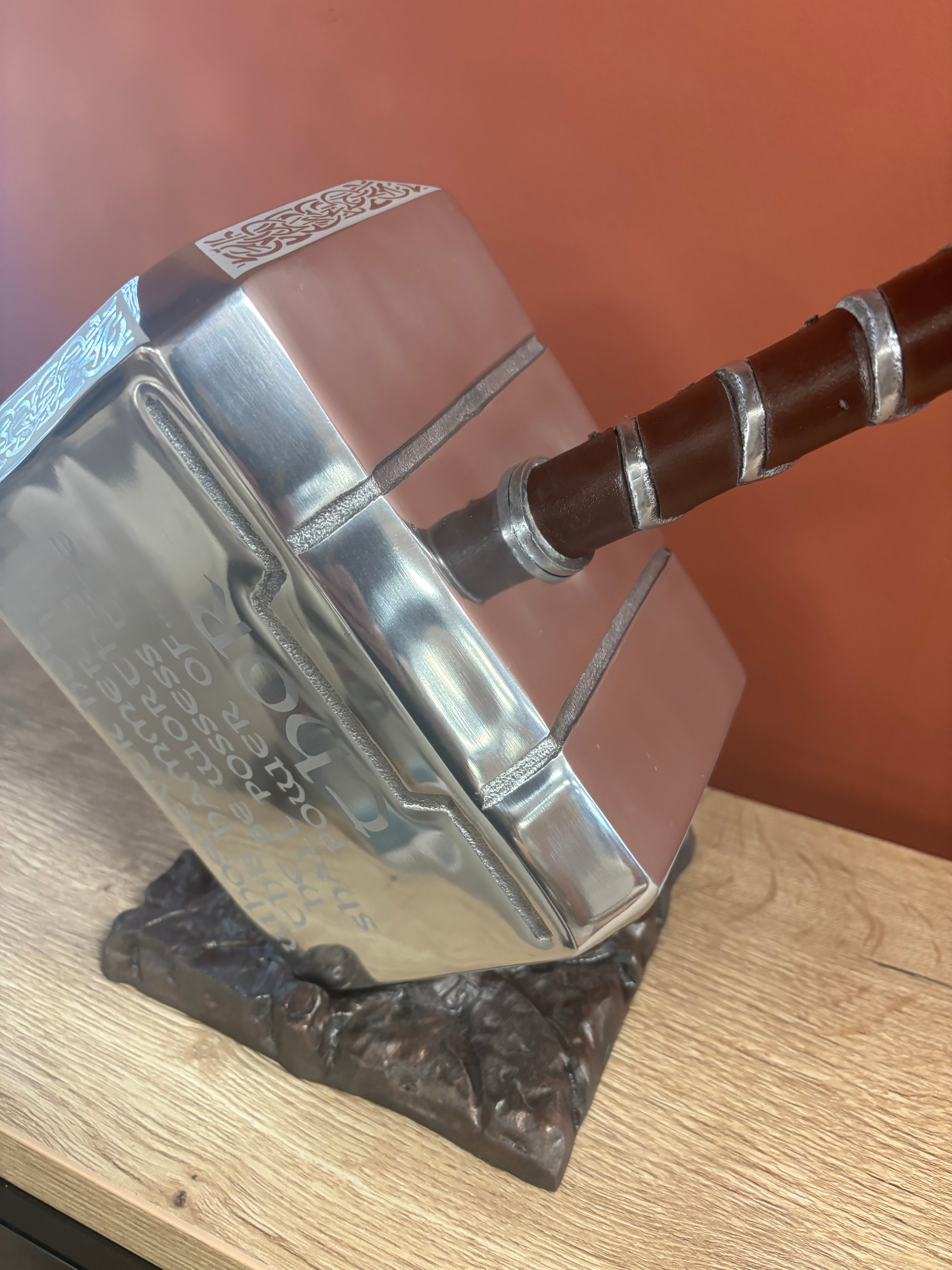 Thor Mjolnir Hammer with Base 16 Inch