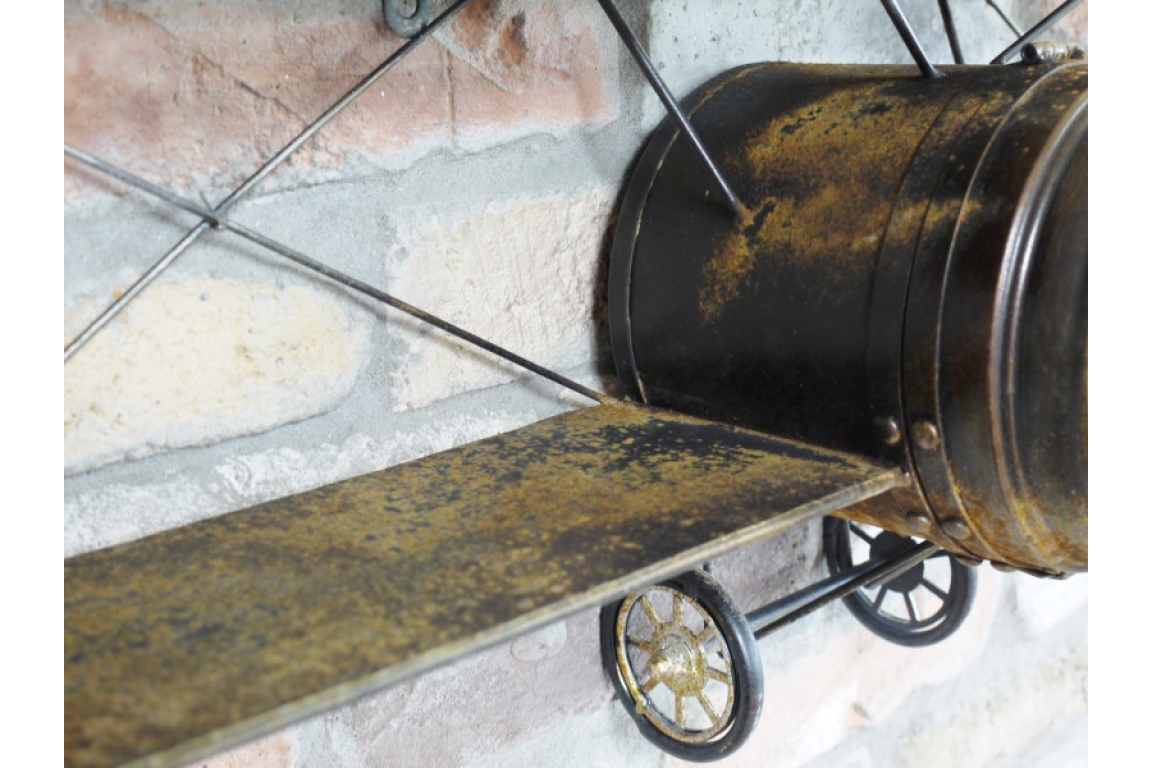 Aeroplane Clock Rust Look
