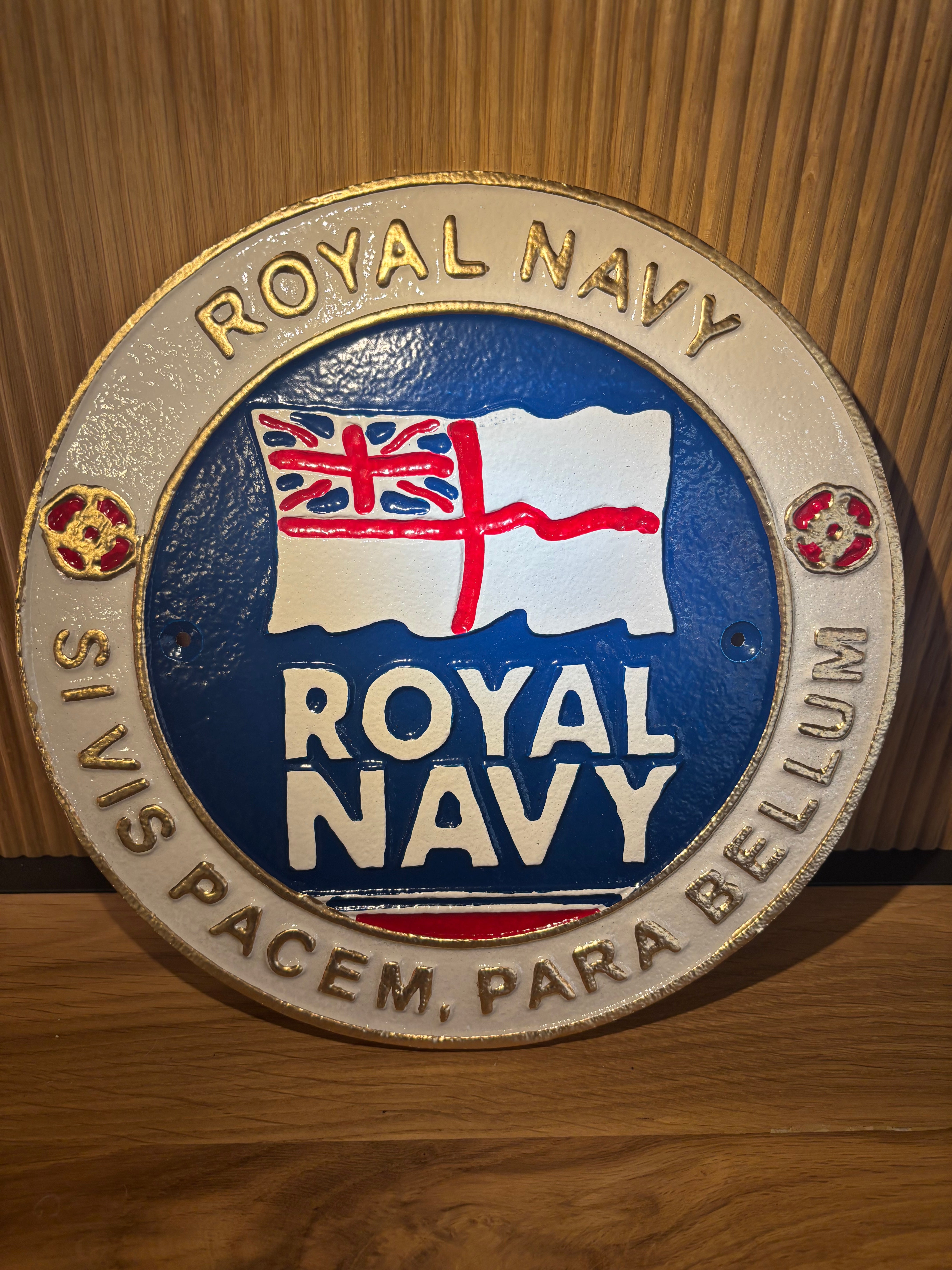 Royal Navy Plaque - Si vis pacem, para bellum
