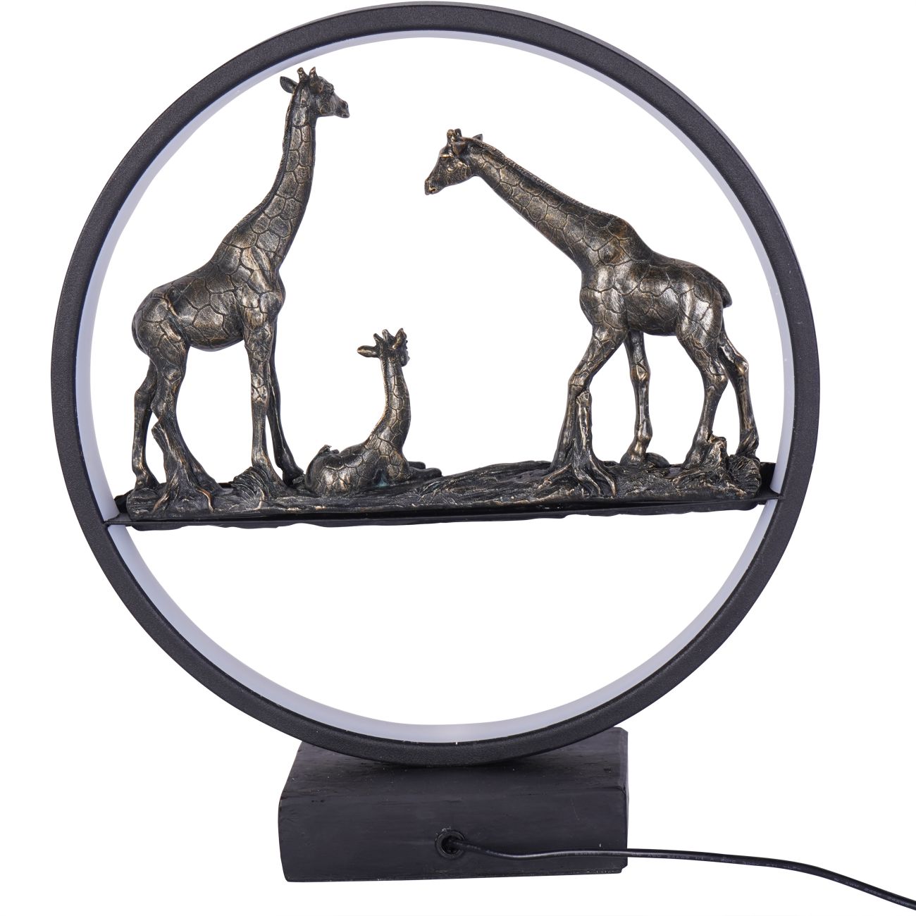 Giraffe Family Sculpture usb led light