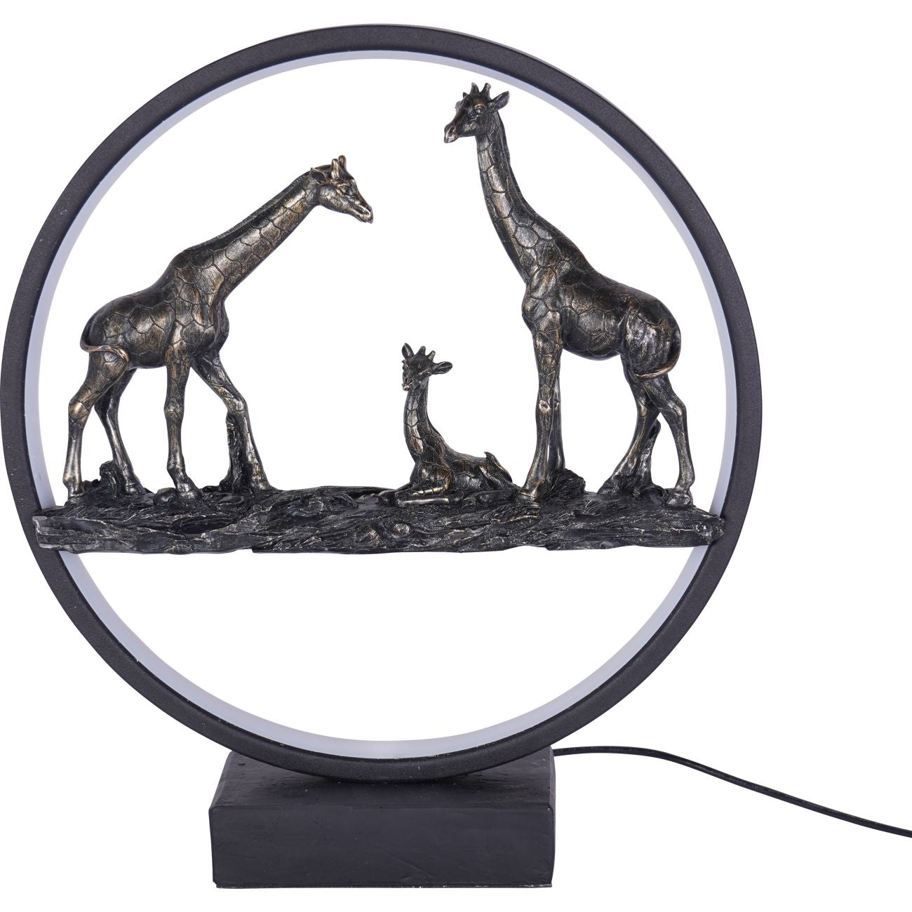 Giraffe Family Sculpture usb led light