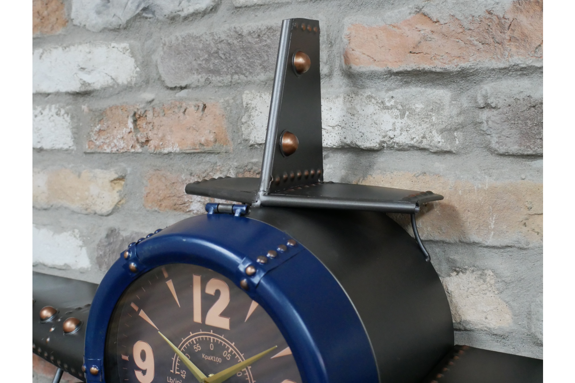 Blue Aeroplane Clock