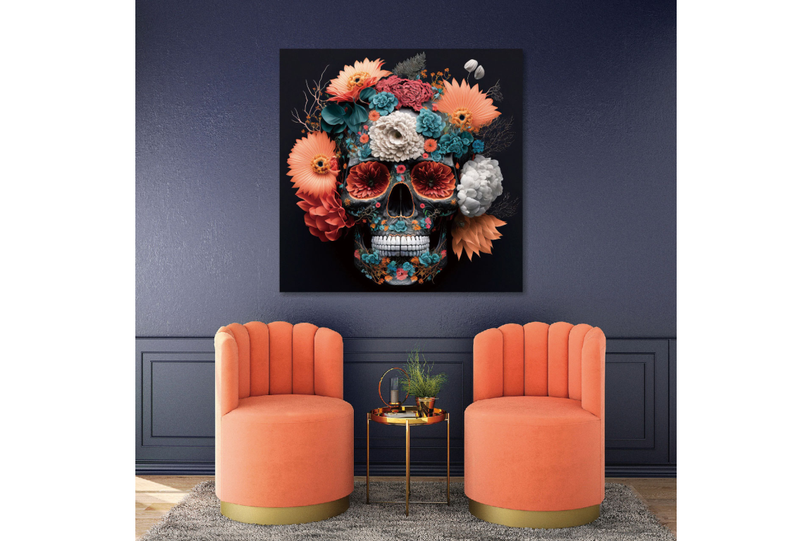 Skull Glass Wall art