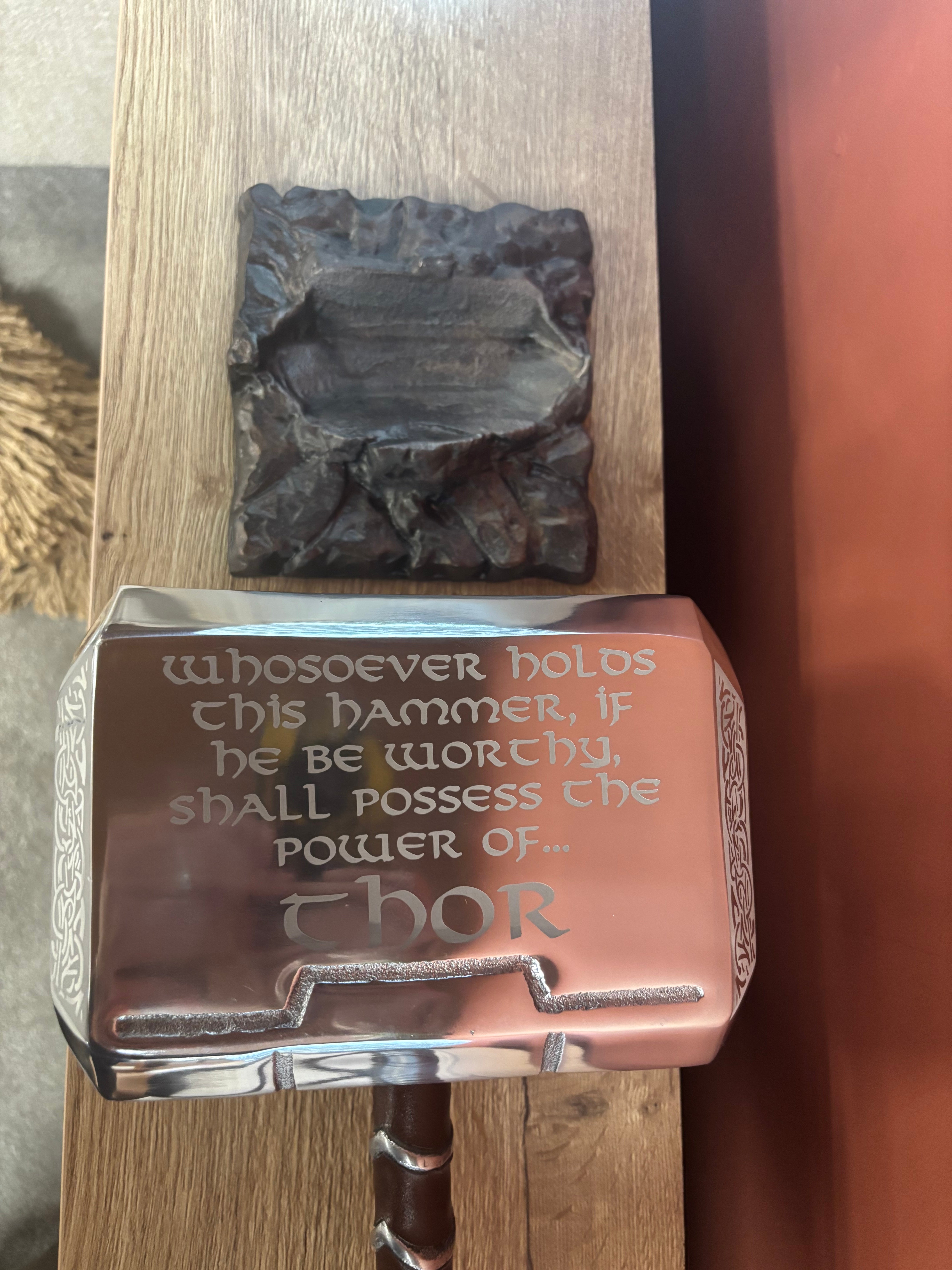 Thor Mjolnir Hammer with Base 16 Inch