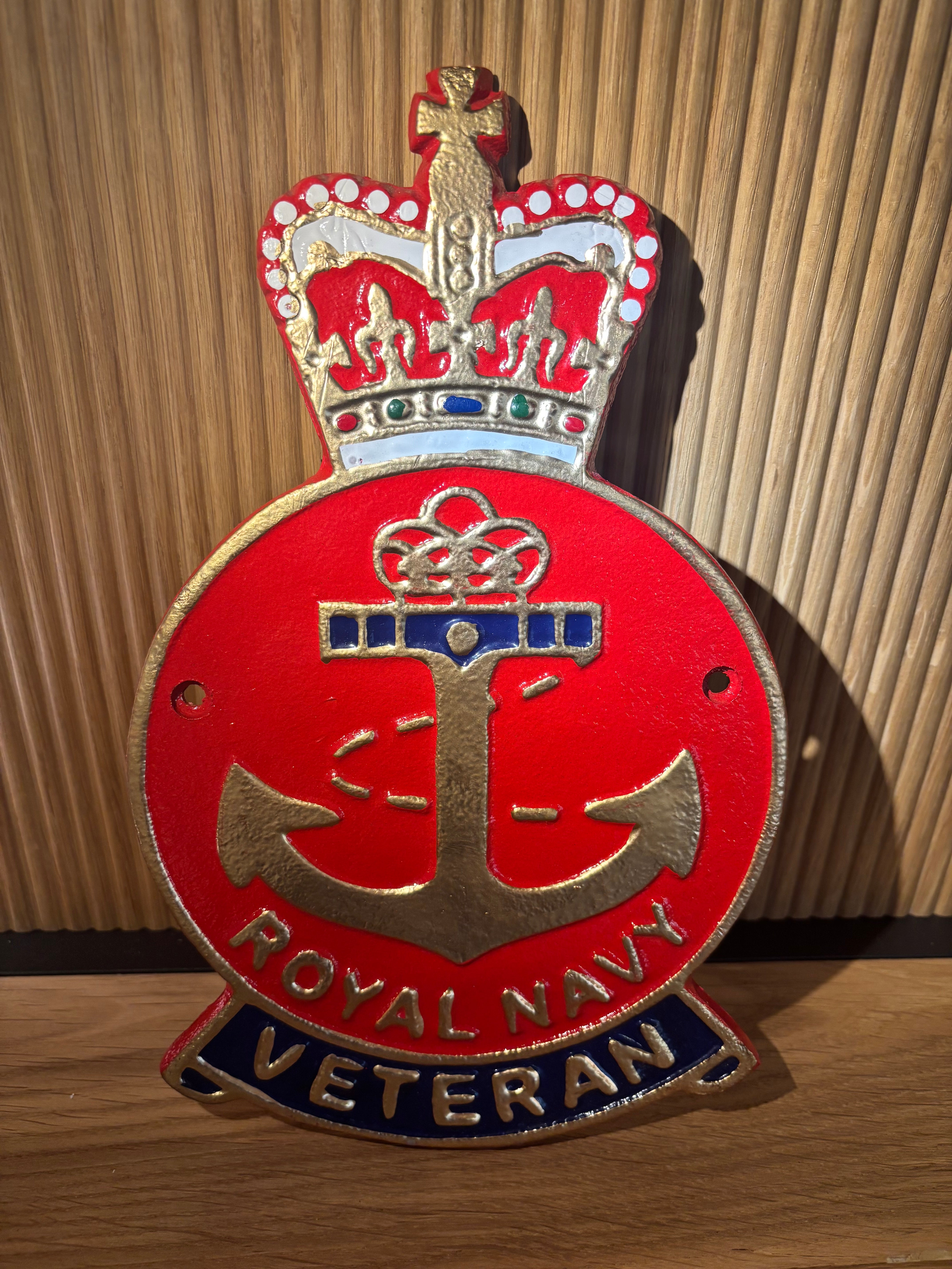 Royal Navy Veteran Plaque Cast Aluminium