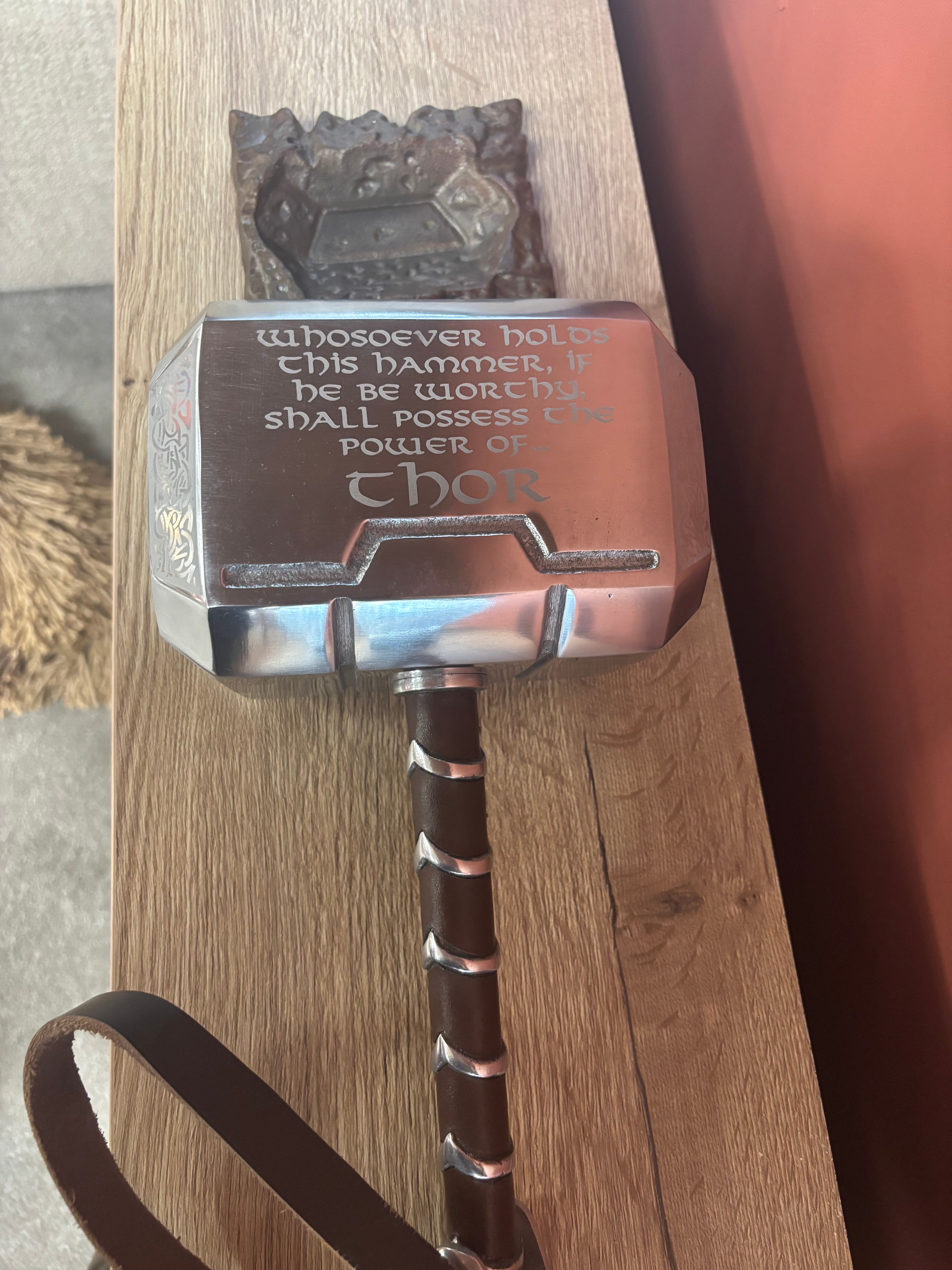 Thor Mjolnir Hammer with Base 16 Inch